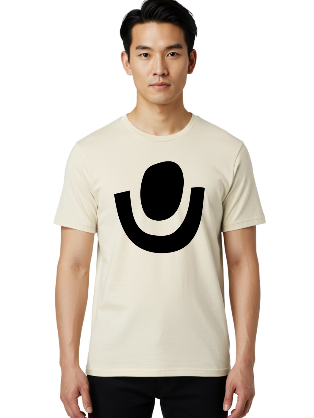 Microphone-Icon Men'S Graphic Tee, 100% Cotton, Comfortable Casual Summer Wear, Machine Washable, Microphone Icon, Voice Recording, Podcasting, Music, Audio Equipment, Black Silhouette, Simple Design, Modern Logo -  Aaa464