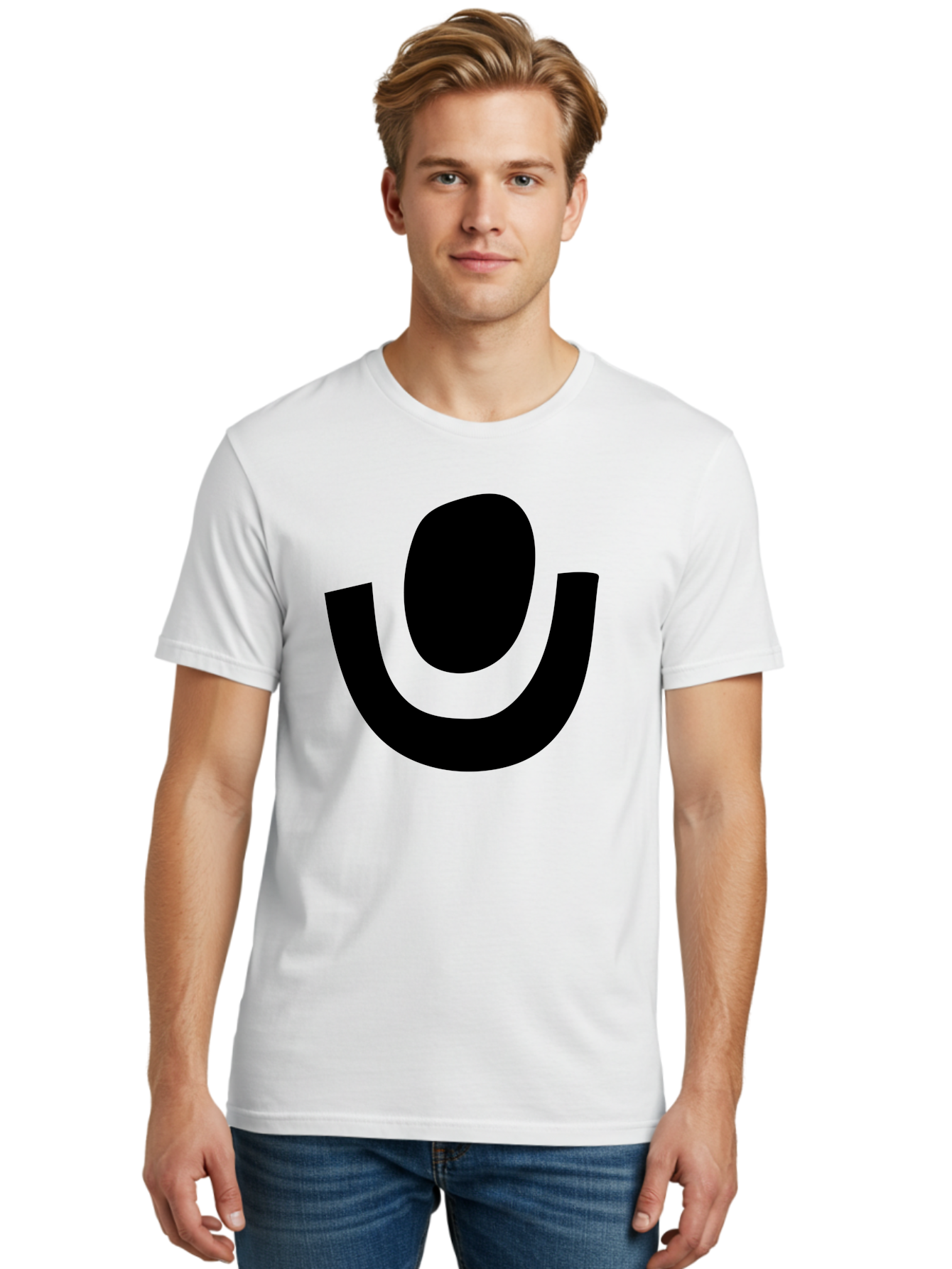 Microphone-Icon Men'S Graphic Tee, 100% Cotton, Comfortable Casual Summer Wear, Machine Washable, Microphone Icon, Voice Recording, Podcasting, Music, Audio Equipment, Black Silhouette, Simple Design, Modern Logo -  Aaa464