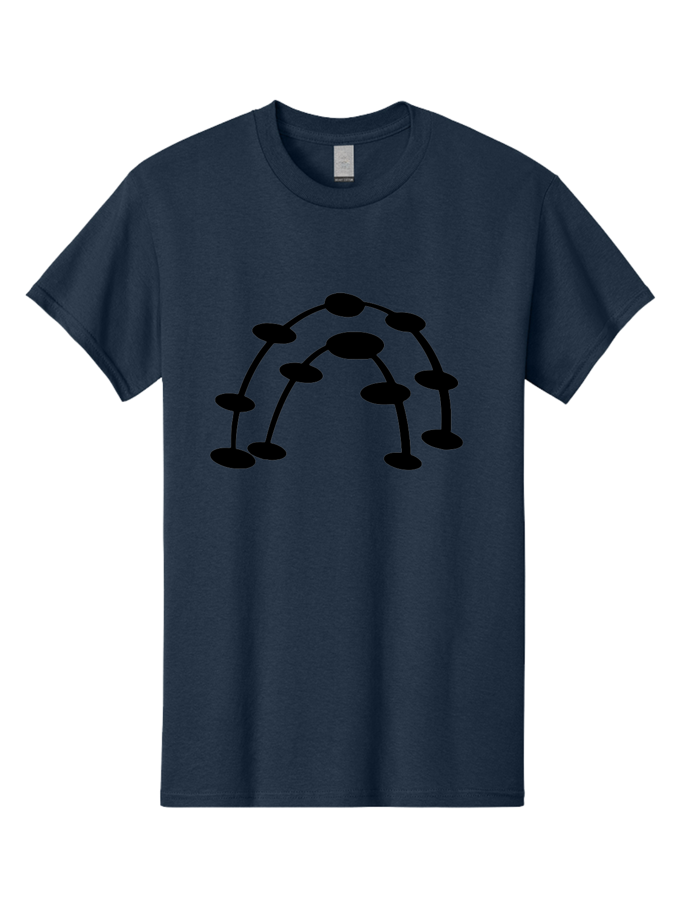 Molecule-Structure Men'S Graphic Tee, 100% Cotton, Comfortable Casual Summer Wear, Machine Washable, Network Diagram, Interconnected Nodes, Abstract Design, Futuristic Illustration, Digital Connectivity, Complex Network, Node Connections, -  Aaa465