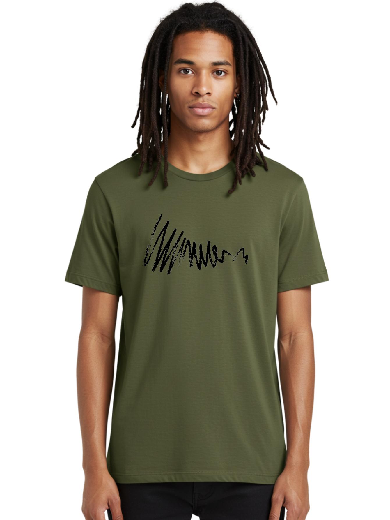 Mummer Men'S Graphic Tee, 100% Cotton, Comfortable Casual Summer Wear, Machine Washable, Black Scribble, Handwriting, Cursive Text, Abstract Design, Creative Typography, Mummer Word, Dynamic Lines, Artistic Expression -  Aaa470