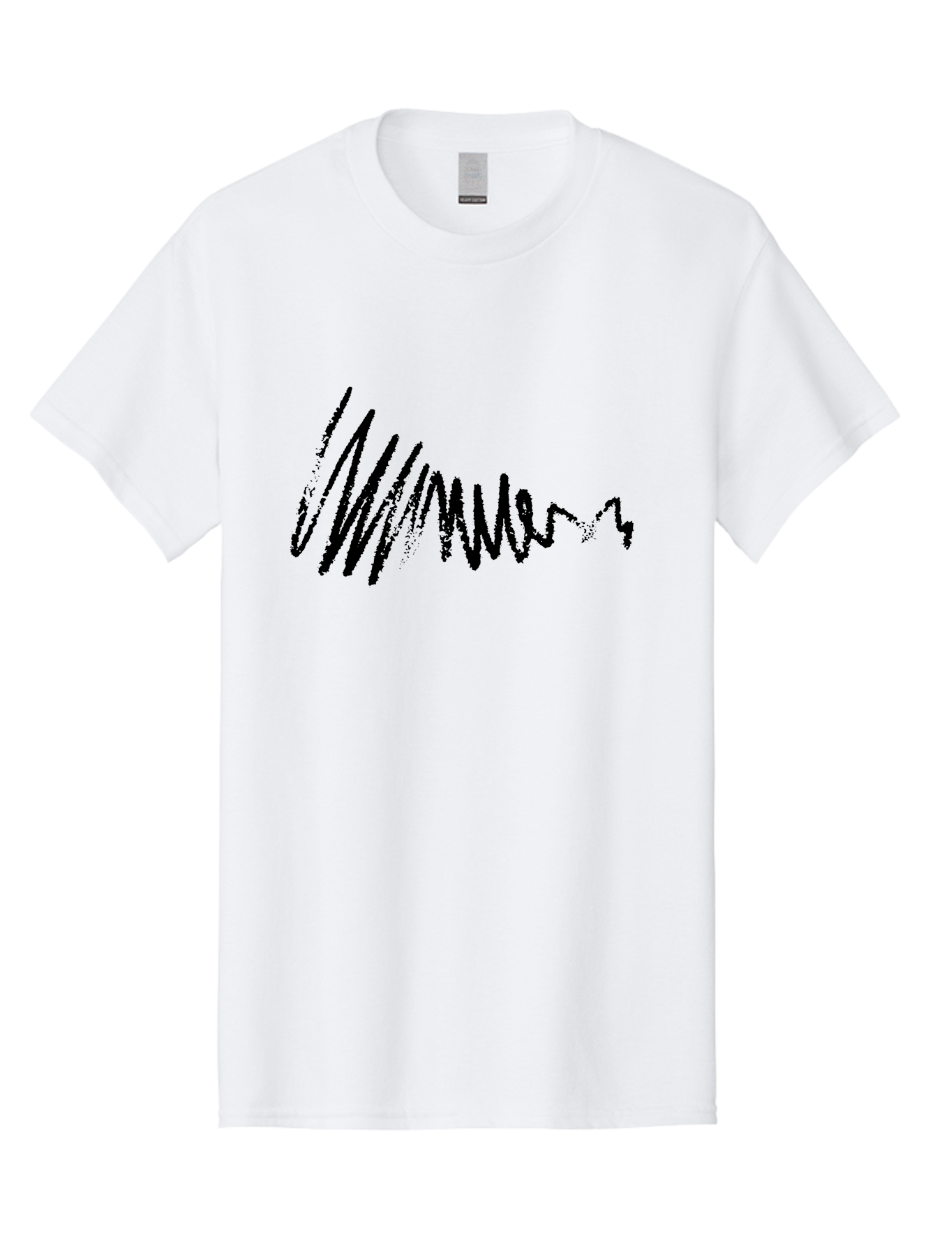 Mummer Men'S Graphic Tee, 100% Cotton, Comfortable Casual Summer Wear, Machine Washable, Black Scribble, Handwriting, Cursive Text, Abstract Design, Creative Typography, Mummer Word, Dynamic Lines, Artistic Expression -  Aaa470