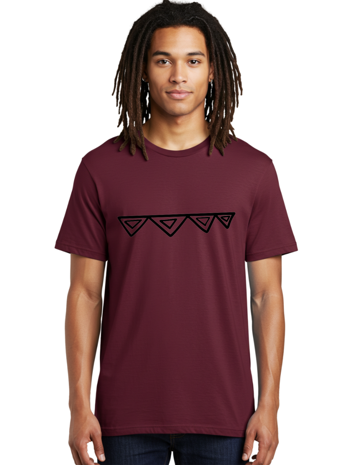 Party-Bunting Men'S Graphic Tee, 100% Cotton, Comfortable Casual Summer Wear, Machine Washable, Party Decorations, Festive Bunting, Celebration Decor, Geometric Shapes, Triangular Flags, Simple Design, Hand-Drawn, Minimalist Style -  Aaa475