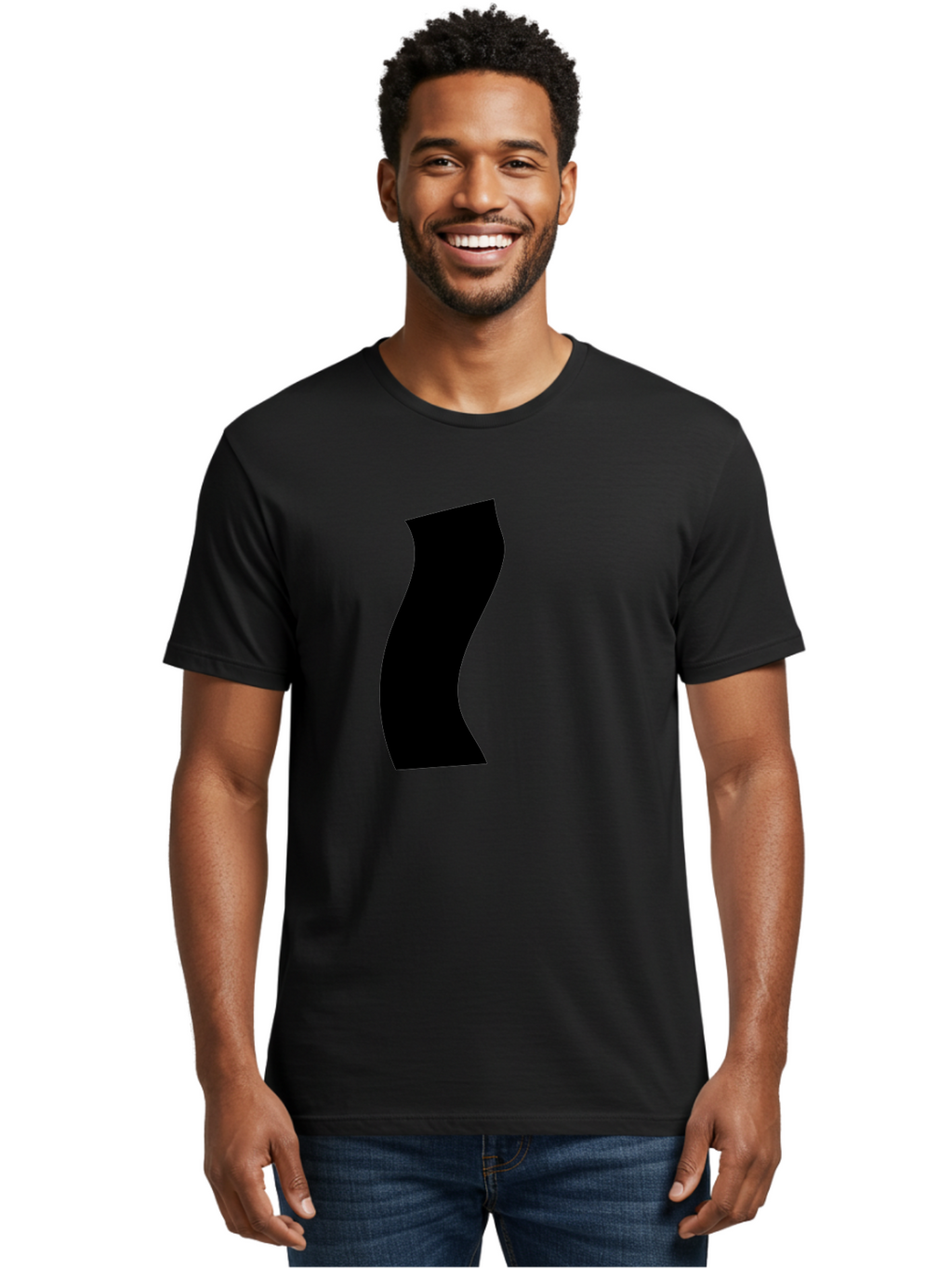 S Men'S Graphic Tee, 100% Cotton, Comfortable Casual Summer Wear, Machine Washable, Stylized Letter, Abstract Design, Minimalist Art, Bold Font, Modern Graphic, Sleek Typography, Simple Shape -  Aaa480