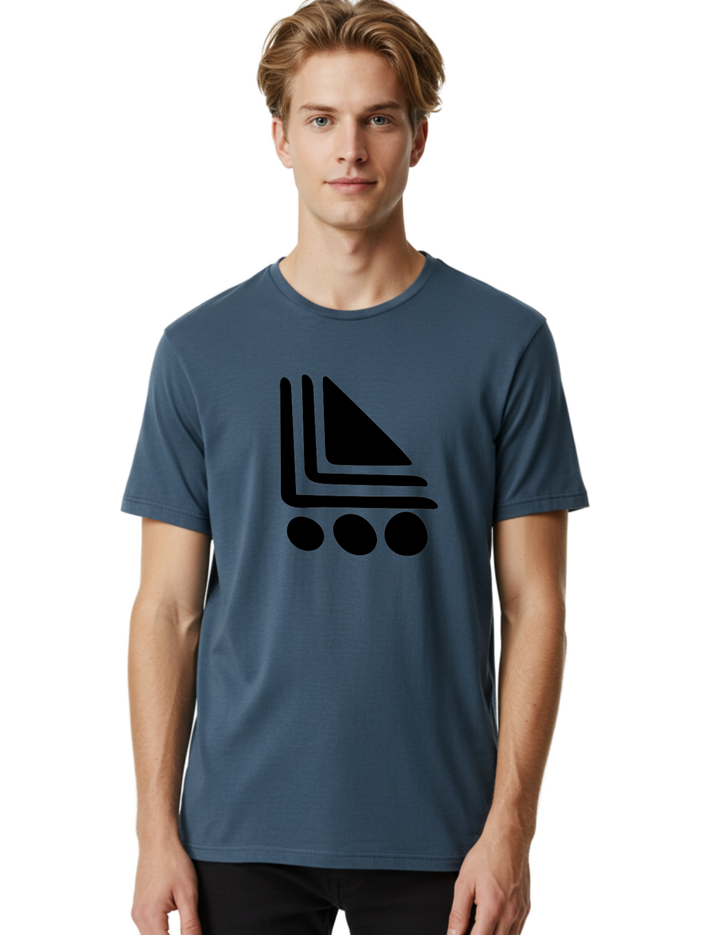 Shopping-Cart Men'S Graphic Tee, 100% Cotton, Comfortable Casual Summer Wear, Machine Washable, Shopping Cart Icon, E-Commerce Symbol, Online Shopping, Digital Marketplace, Minimalist Design, Bold Graphics, Black Silhouette -  Aaa487