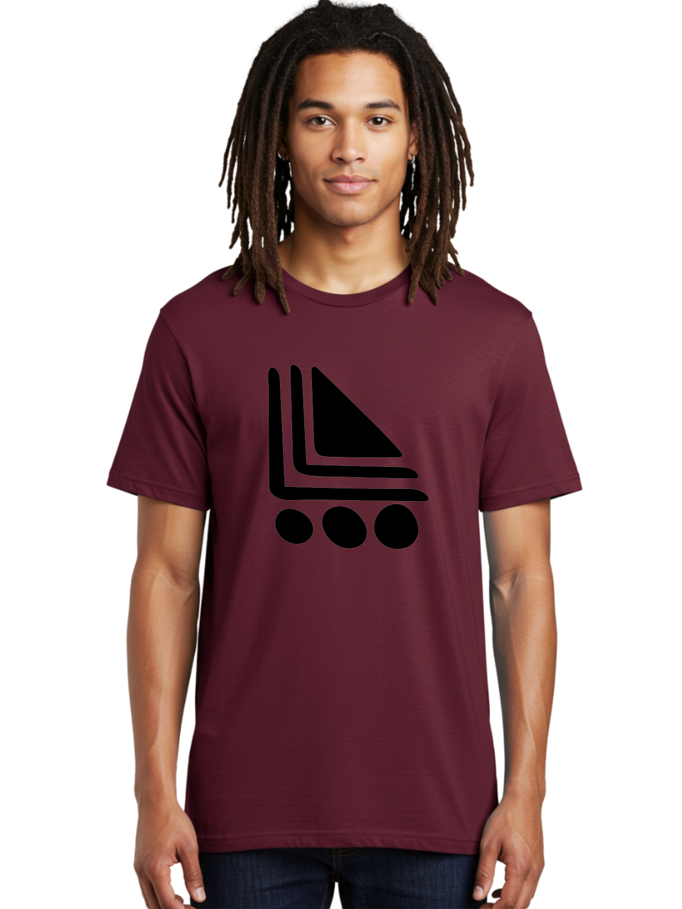 Shopping-Cart Men'S Graphic Tee, 100% Cotton, Comfortable Casual Summer Wear, Machine Washable, Shopping Cart Icon, E-Commerce Symbol, Online Shopping, Digital Marketplace, Minimalist Design, Bold Graphics, Black Silhouette -  Aaa487