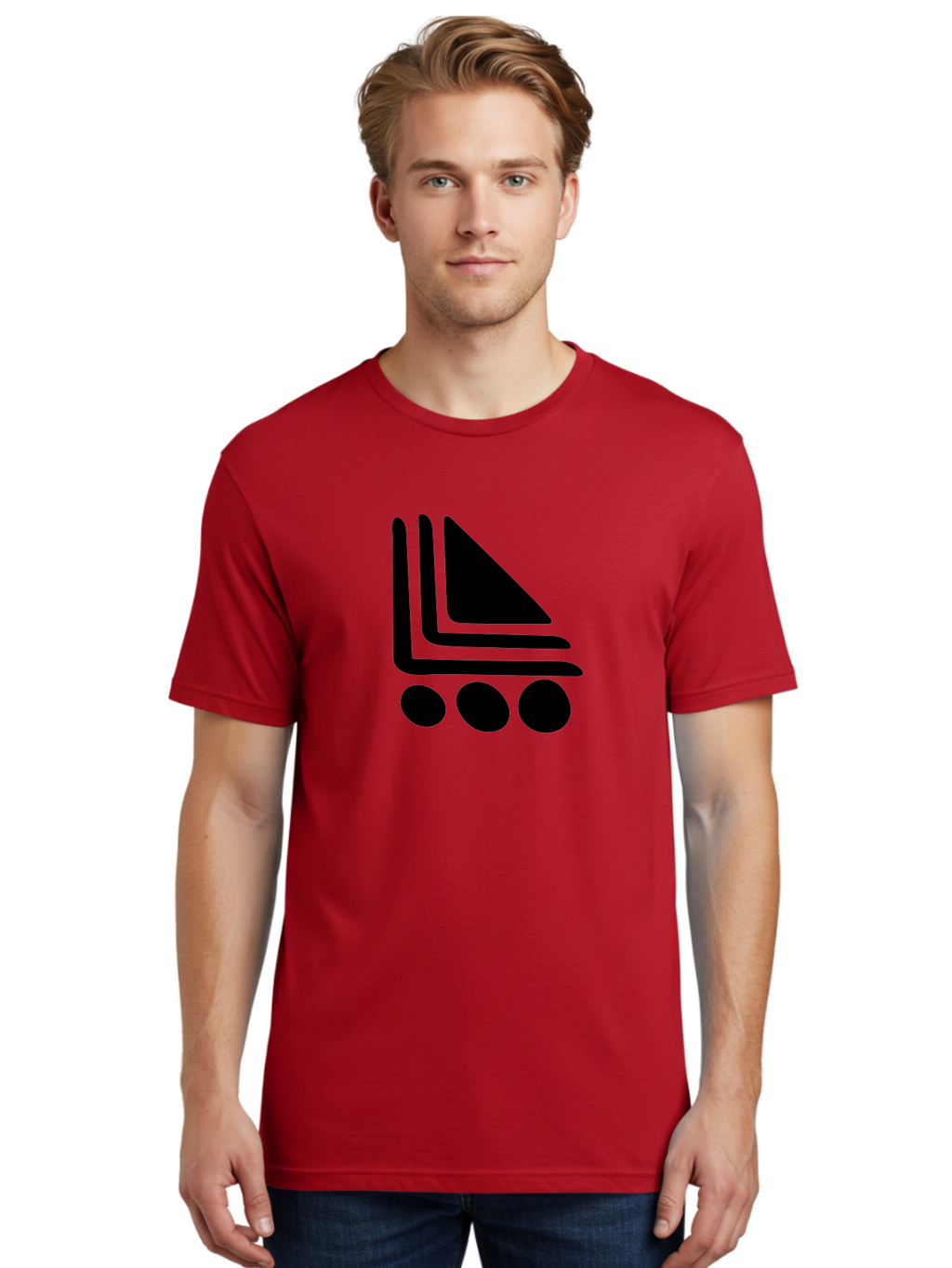 Shopping-Cart Men'S Graphic Tee, 100% Cotton, Comfortable Casual Summer Wear, Machine Washable, Shopping Cart Icon, E-Commerce Symbol, Online Shopping, Digital Marketplace, Minimalist Design, Bold Graphics, Black Silhouette -  Aaa487