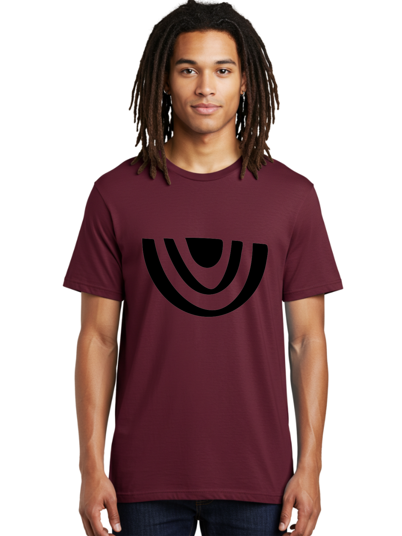 Smile Men'S Graphic Tee, 100% Cotton, Comfortable Casual Summer Wear, Machine Washable, Modern Logo, Abstract Symbol, Curved Lines, Futuristic Design, Sleek And Minimalist, Black And Green Color Scheme, Dynamic Graphic -  Aaa489