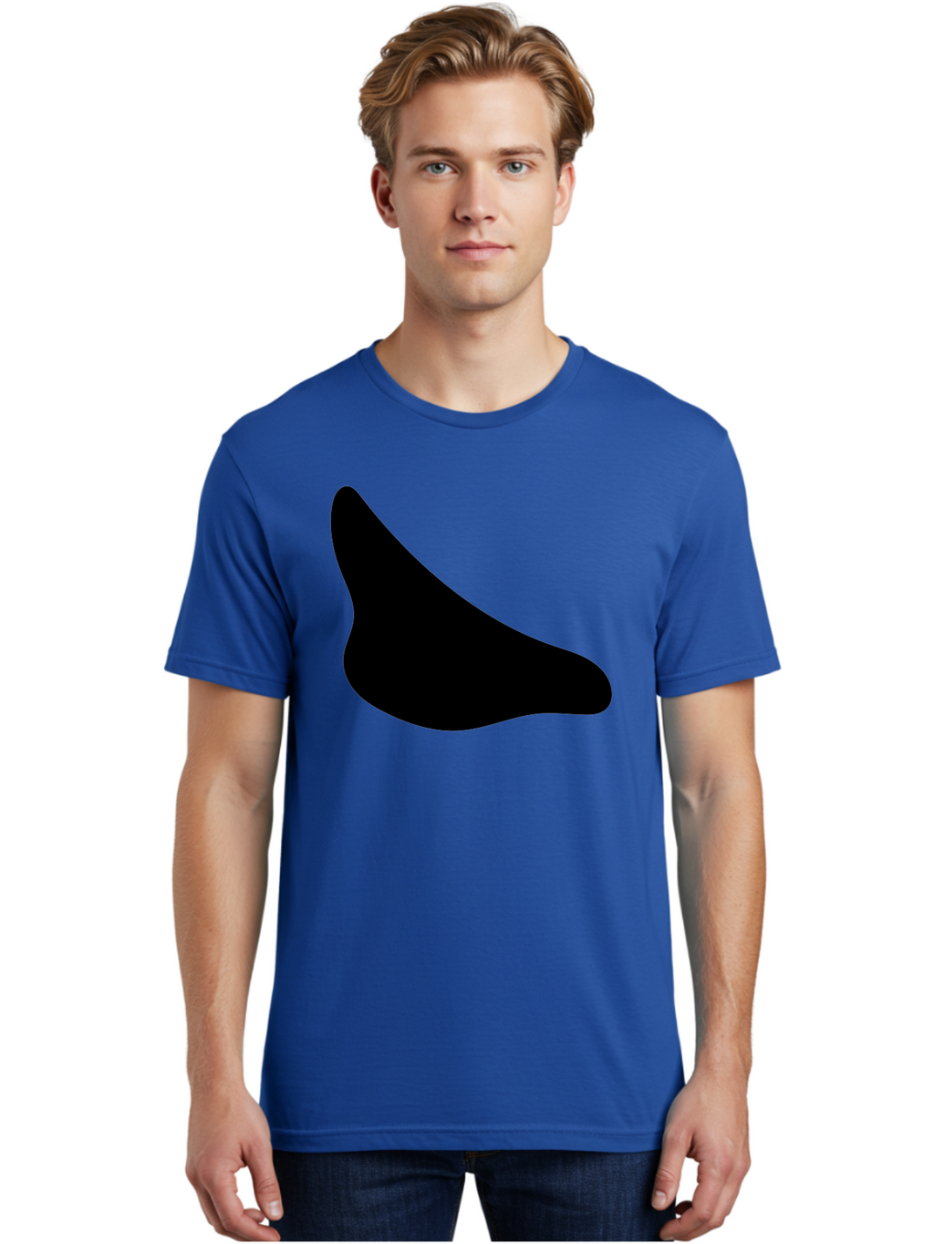 Stylized-Foot Men'S Graphic Tee, 100% Cotton, Comfortable Casual Summer Wear, Machine Washable, Shoe Sole, Footwear Design, Minimalist Shape, Black Silhouette, Simple Graphic, Modern Style -  Aaa494