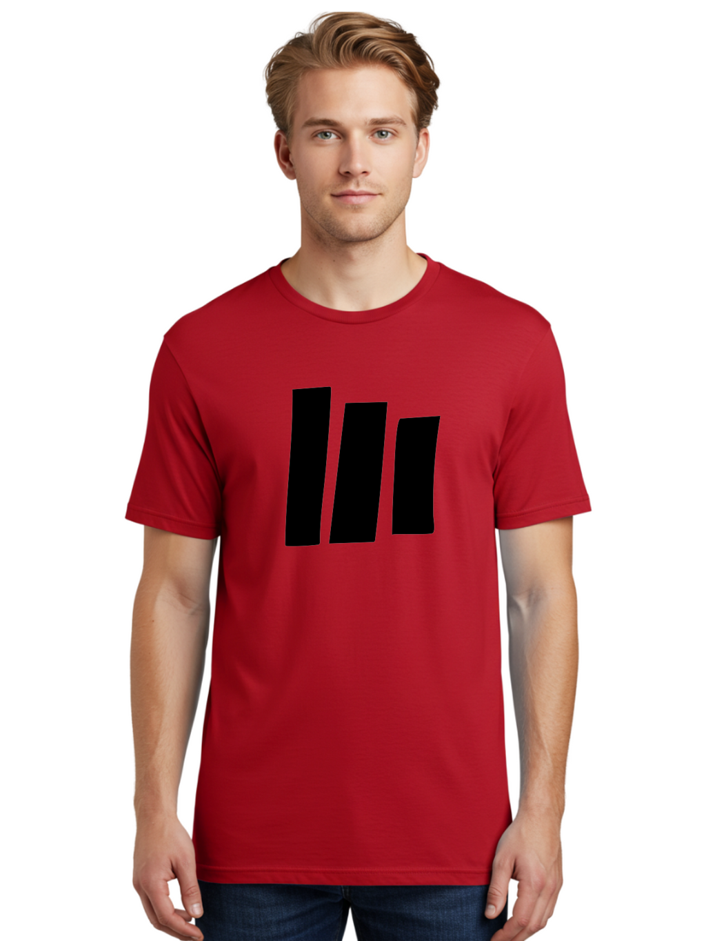 Three-Black-Bars Men'S Graphic Tee, 100% Cotton, Comfortable Casual Summer Wear, Machine Washable, Equalizer Bars, Music Visualization, Audio Levels, Sound Waves, Music Technology, Beat Detection, Frequency Analysis -  Aaa496
