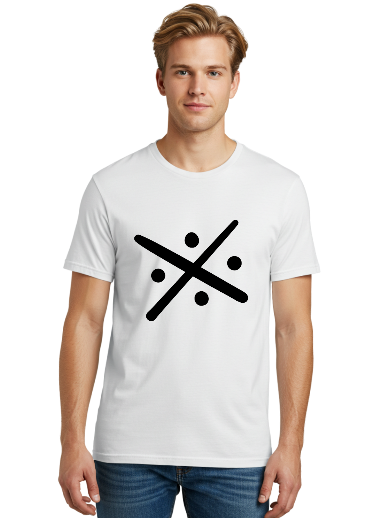Tic-Tac-Toe Men'S Graphic Tee, 100% Cotton, Comfortable Casual Summer Wear, Machine Washable, Tic Tac Toe Game, Strategy Game, Two-Player Game, Simple Graphics, Minimalistic Design, Black And Green Colors, Game Board, Fun Gameplay, -  Aaa501