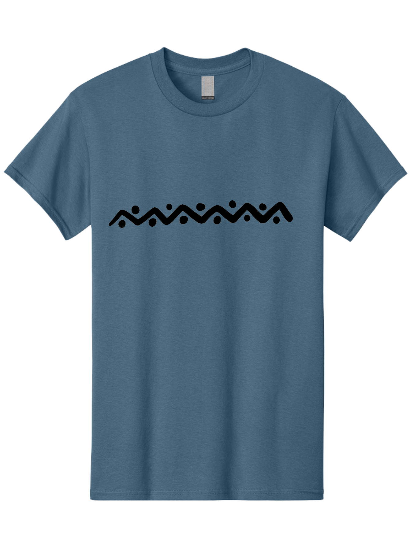 Wavy-Line-Design Men'S Graphic Tee, 100% Cotton, Comfortable Casual Summer Wear, Machine Washable, Wavy Line Pattern, Graphic Design Element, Abstract Art, Minimalist Design, Simple Shapes, Dots And Lines, Modern Art, Wiggly Line -  Aaa506