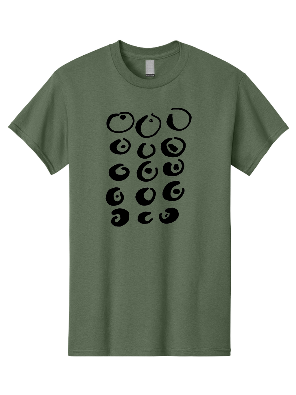 Yin-Yang-Symbols Men'S Graphic Tee, 100% Cotton, Comfortable Casual Summer Wear, Machine Washable, Black Comma Symbols, Punctuation Marks, Typography, Unique Designs, Creative Elements, Abstract Shapes, Visual Interest, -  Aaa510