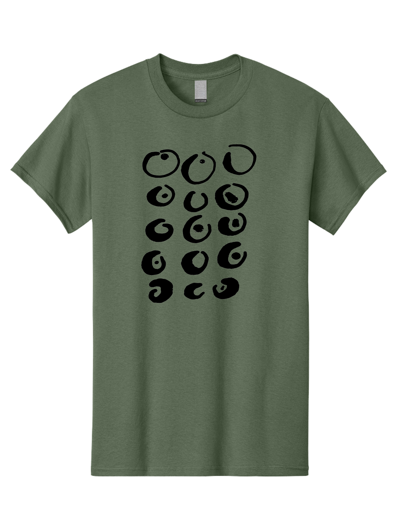 Yin-Yang-Symbols Men'S Graphic Tee, 100% Cotton, Comfortable Casual Summer Wear, Machine Washable, Black Comma Symbols, Punctuation Marks, Typography, Unique Designs, Creative Elements, Abstract Shapes, Visual Interest, -  Aaa510