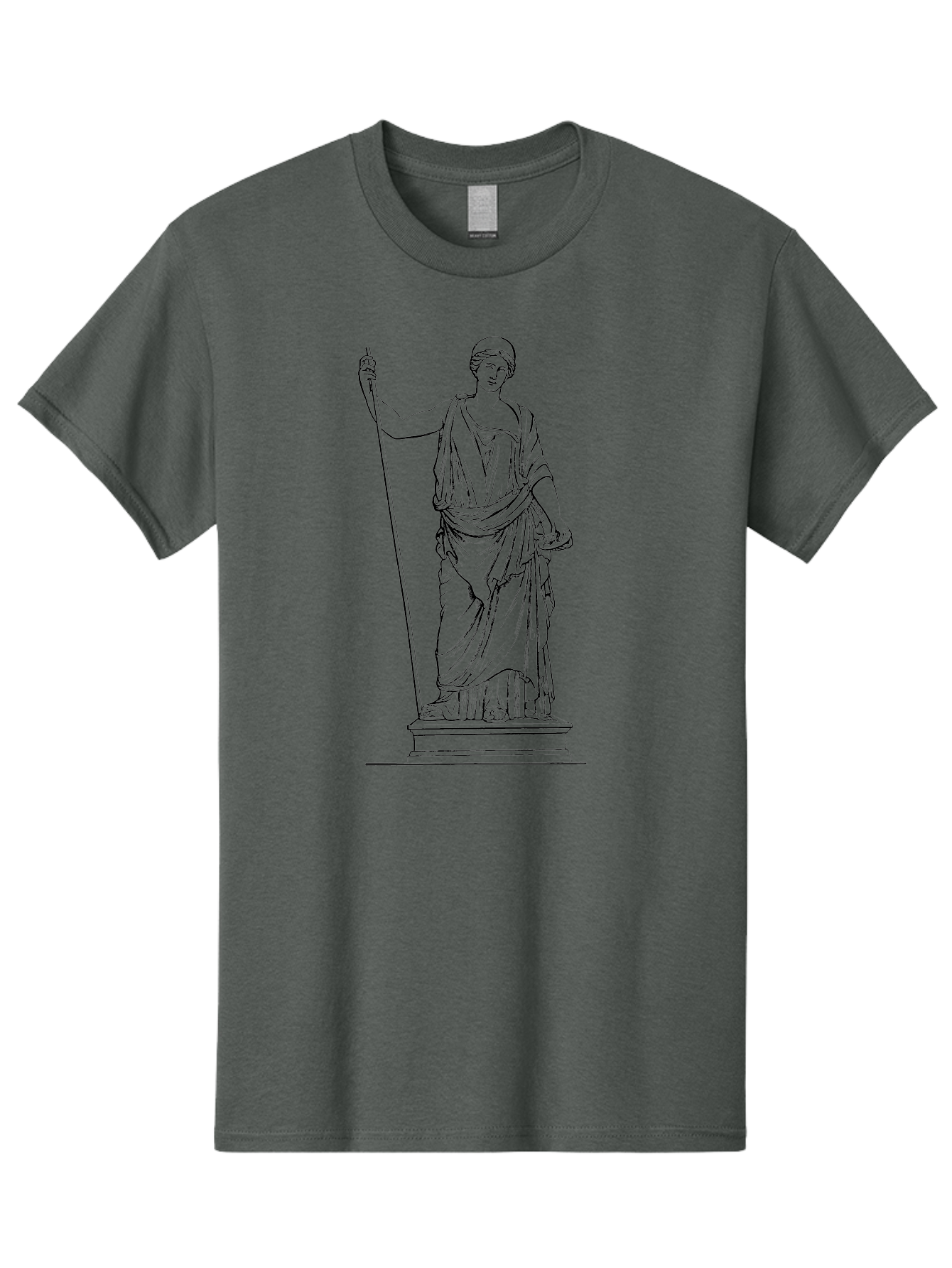 Athena Men'S Graphic Tee, 100% Cotton, Comfortable Casual Summer Wear, Machine Washable, Ancient Greek Goddess, Pallas Athena, Mythological Figure, Classical Art, Greek Mythology, Historical Illustration, Traditional Art, Warrior Goddess, -  Aaa518