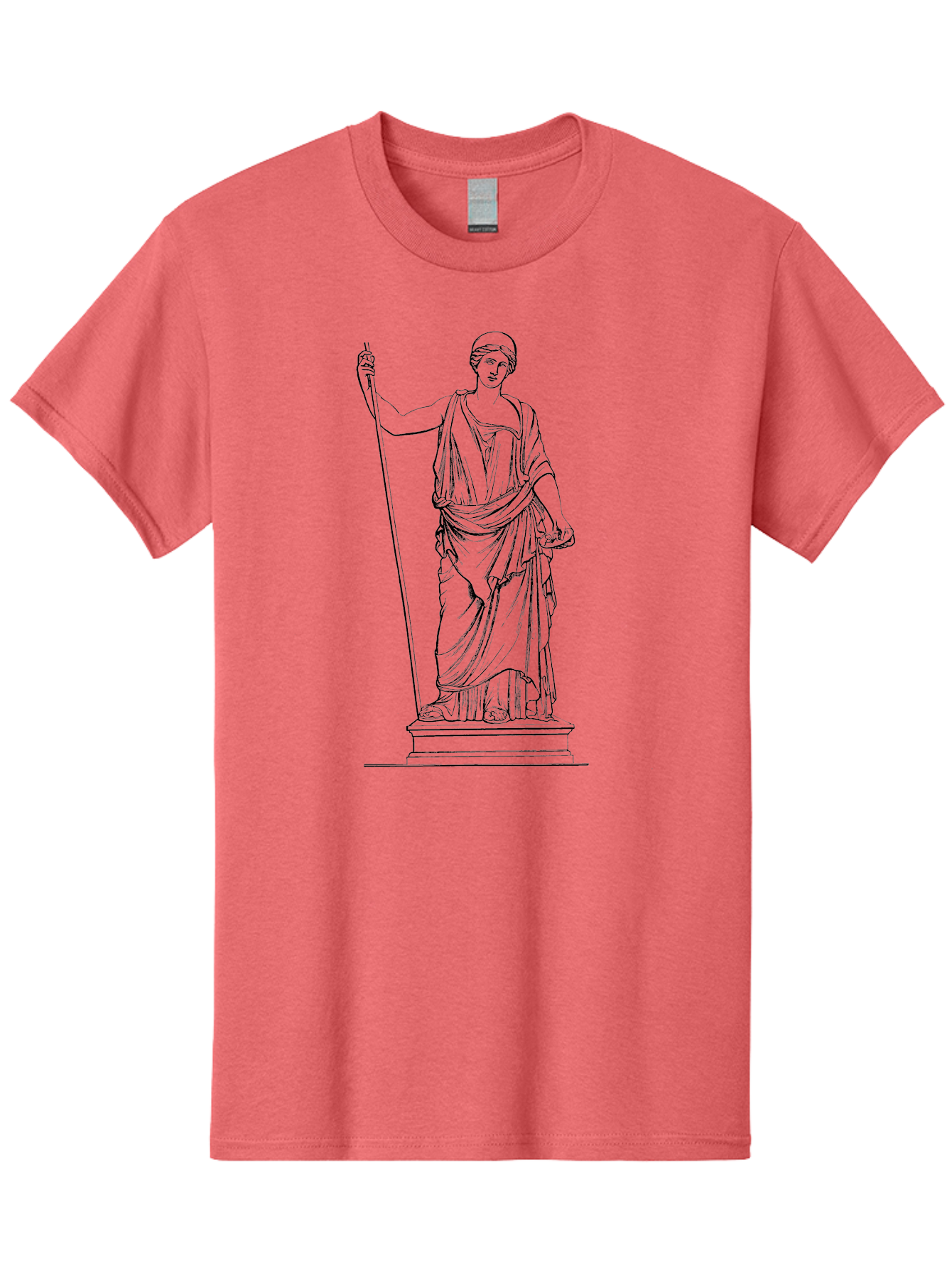 Athena Men'S Graphic Tee, 100% Cotton, Comfortable Casual Summer Wear, Machine Washable, Ancient Greek Goddess, Pallas Athena, Mythological Figure, Classical Art, Greek Mythology, Historical Illustration, Traditional Art, Warrior Goddess, -  Aaa518