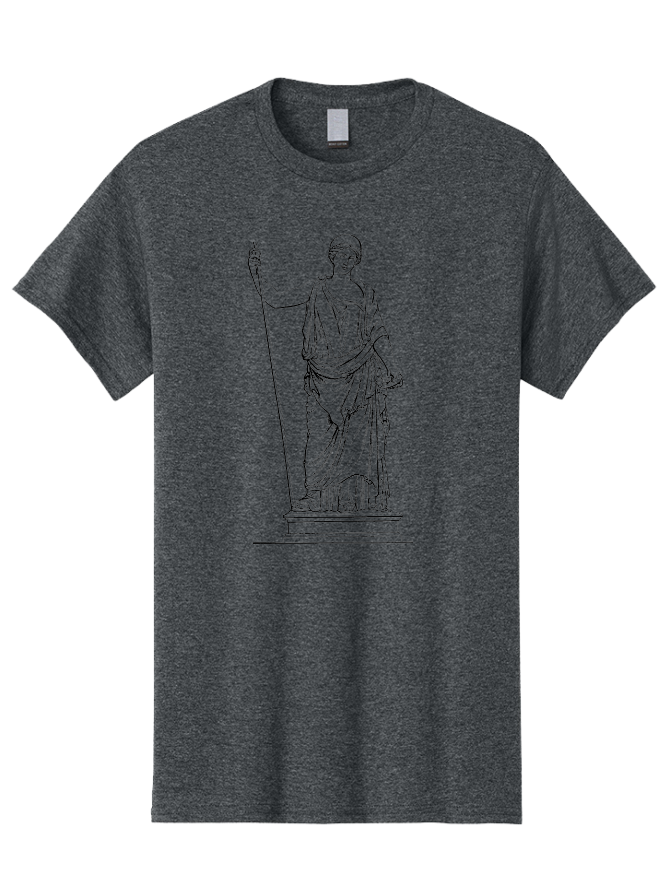 Athena Men'S Graphic Tee, 100% Cotton, Comfortable Casual Summer Wear, Machine Washable, Ancient Greek Goddess, Pallas Athena, Mythological Figure, Classical Art, Greek Mythology, Historical Illustration, Traditional Art, Warrior Goddess, -  Aaa518
