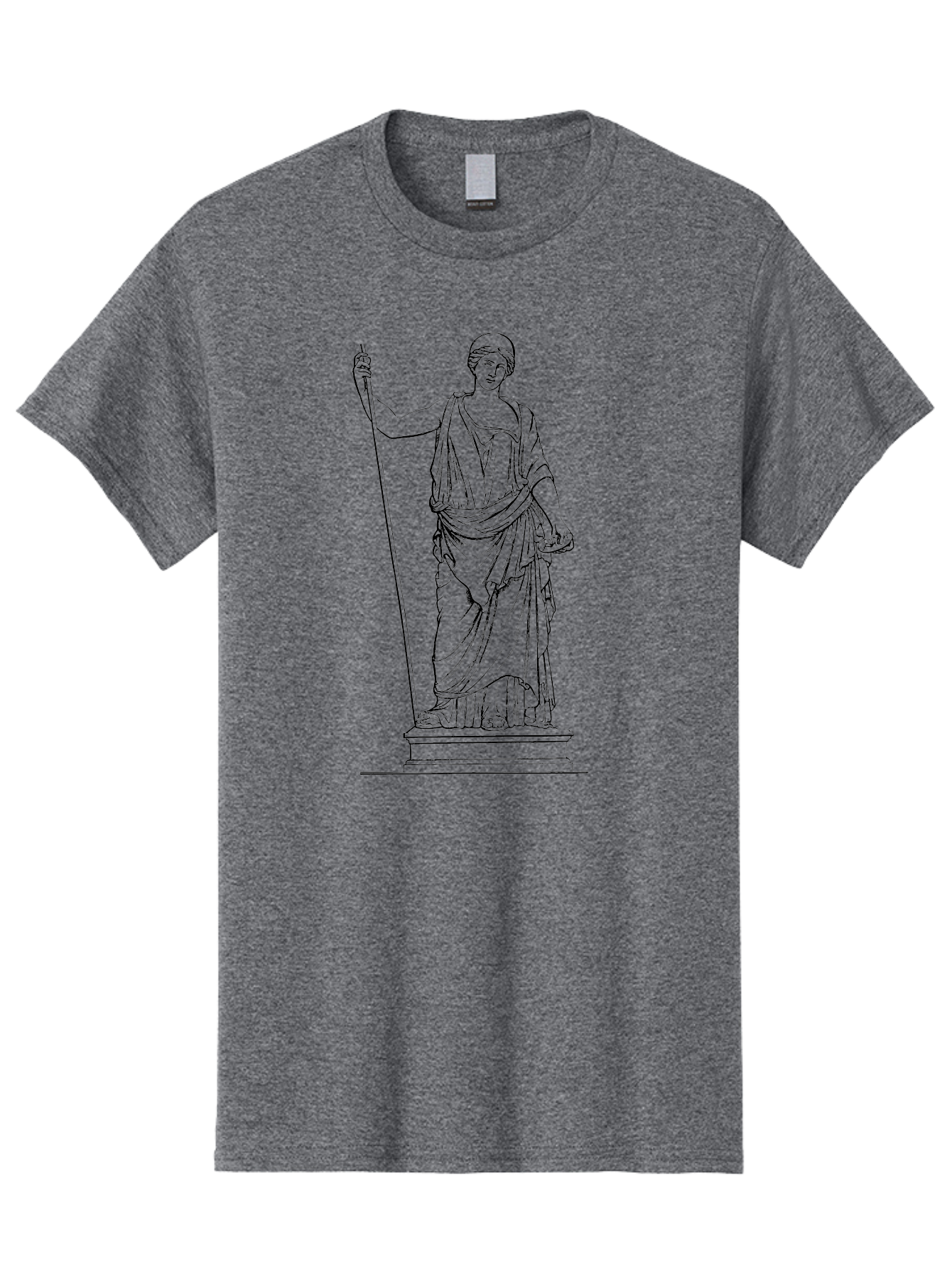 Athena Men'S Graphic Tee, 100% Cotton, Comfortable Casual Summer Wear, Machine Washable, Ancient Greek Goddess, Pallas Athena, Mythological Figure, Classical Art, Greek Mythology, Historical Illustration, Traditional Art, Warrior Goddess, -  Aaa518