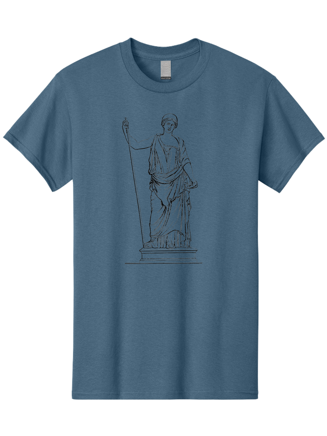 Athena Men'S Graphic Tee, 100% Cotton, Comfortable Casual Summer Wear, Machine Washable, Ancient Greek Goddess, Pallas Athena, Mythological Figure, Classical Art, Greek Mythology, Historical Illustration, Traditional Art, Warrior Goddess, -  Aaa518