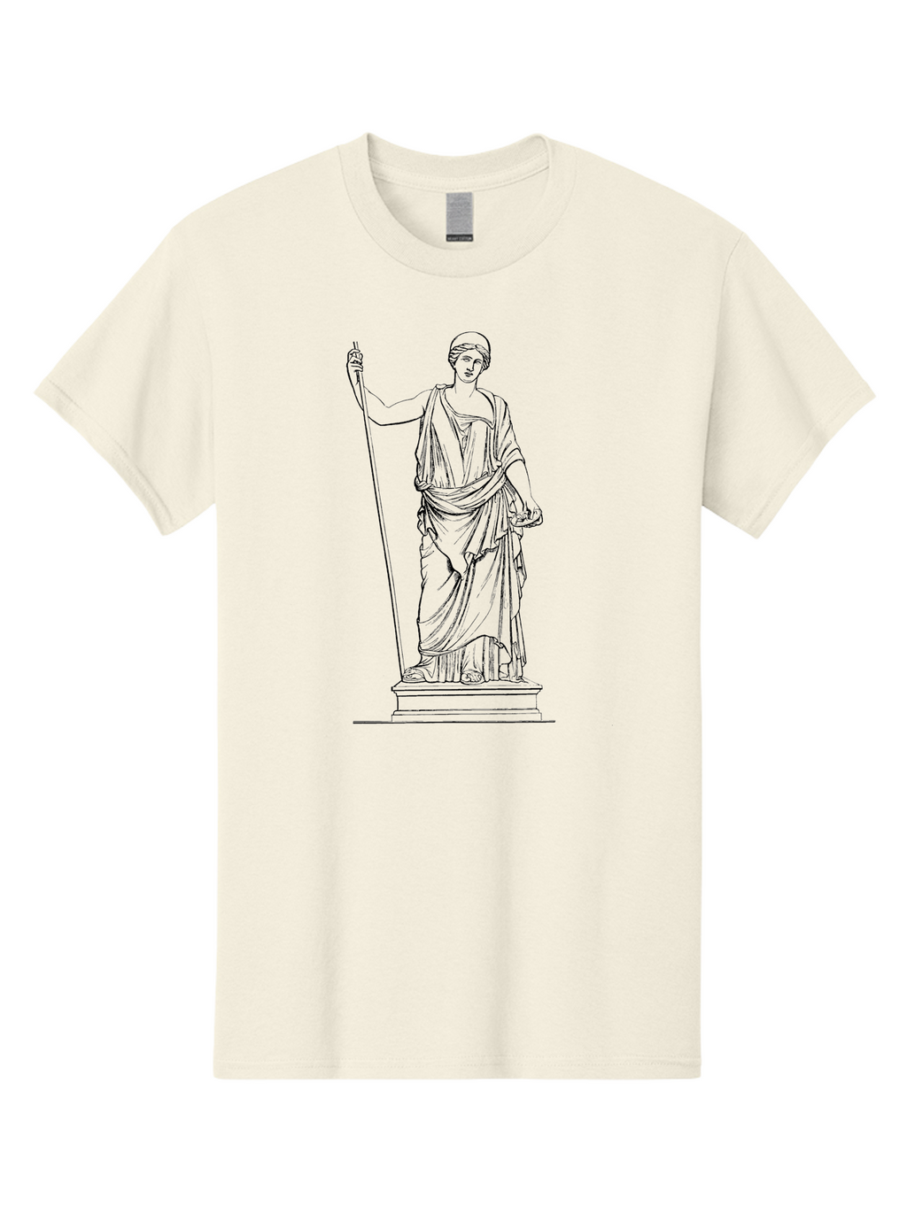 Athena Men'S Graphic Tee, 100% Cotton, Comfortable Casual Summer Wear, Machine Washable, Ancient Greek Goddess, Pallas Athena, Mythological Figure, Classical Art, Greek Mythology, Historical Illustration, Traditional Art, Warrior Goddess, -  Aaa518