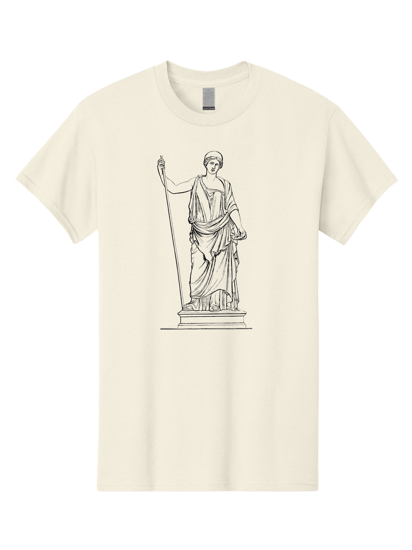 Athena Men'S Graphic Tee, 100% Cotton, Comfortable Casual Summer Wear, Machine Washable, Ancient Greek Goddess, Pallas Athena, Mythological Figure, Classical Art, Greek Mythology, Historical Illustration, Traditional Art, Warrior Goddess, -  Aaa518