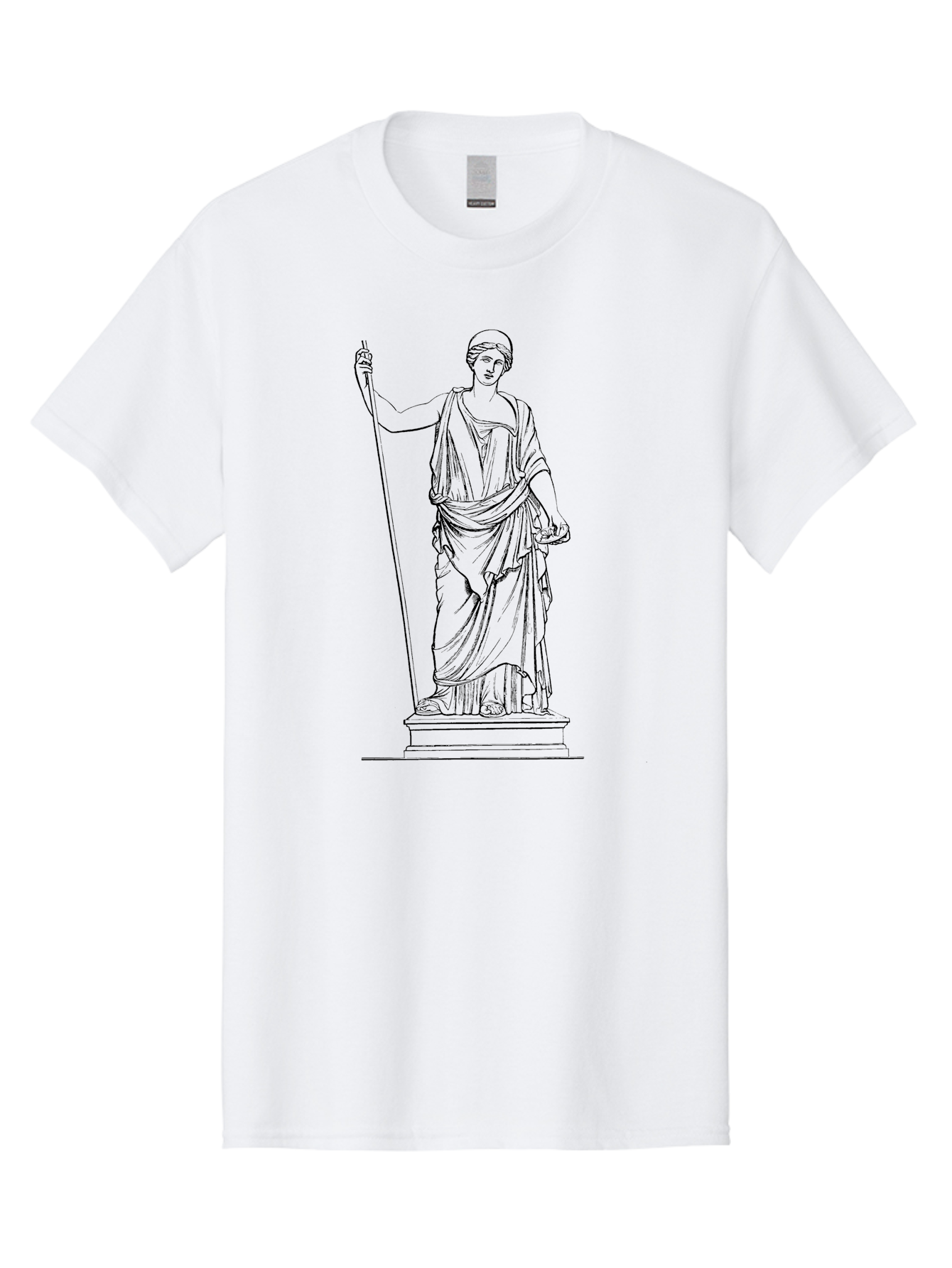 Athena Men'S Graphic Tee, 100% Cotton, Comfortable Casual Summer Wear, Machine Washable, Ancient Greek Goddess, Pallas Athena, Mythological Figure, Classical Art, Greek Mythology, Historical Illustration, Traditional Art, Warrior Goddess, -  Aaa518