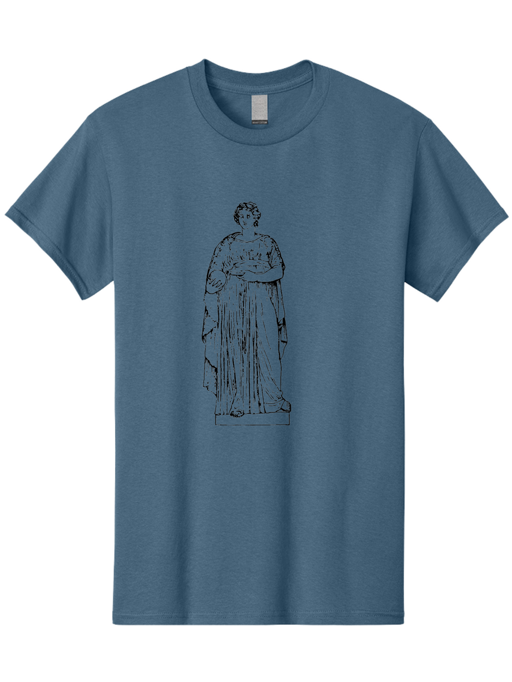 Classical-Statue-1 Men'S Graphic Tee, 100% Cotton, Comfortable Casual Summer Wear, Machine Washable, Classical Greek Statue, Woman In Toga, Flowing Robes, Elegant Lines, Draped Clothing, Serene Expression, Artistic Rendering, -  Aaa525