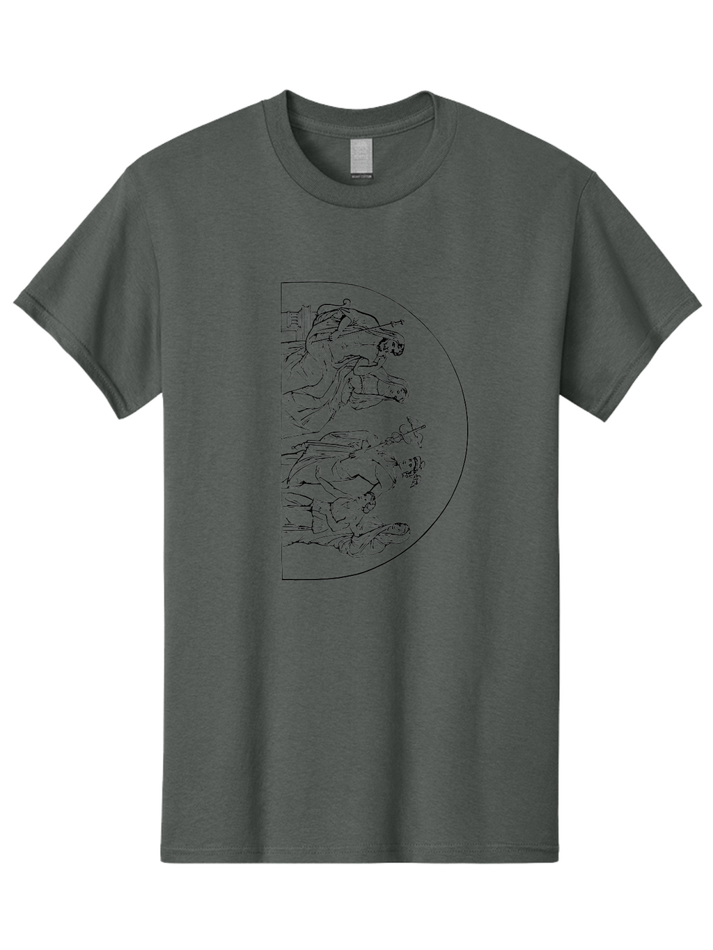 Three-Horsemen Men'S Graphic Tee, 100% Cotton, Comfortable Casual Summer Wear, Machine Washable, Pac-Man Ghost Character, Classic Arcade Game, Video Game Nostalgia, Retro Gaming, Iconic Characters, Gaming Culture, Pop Culture Icon, -  Aaa568