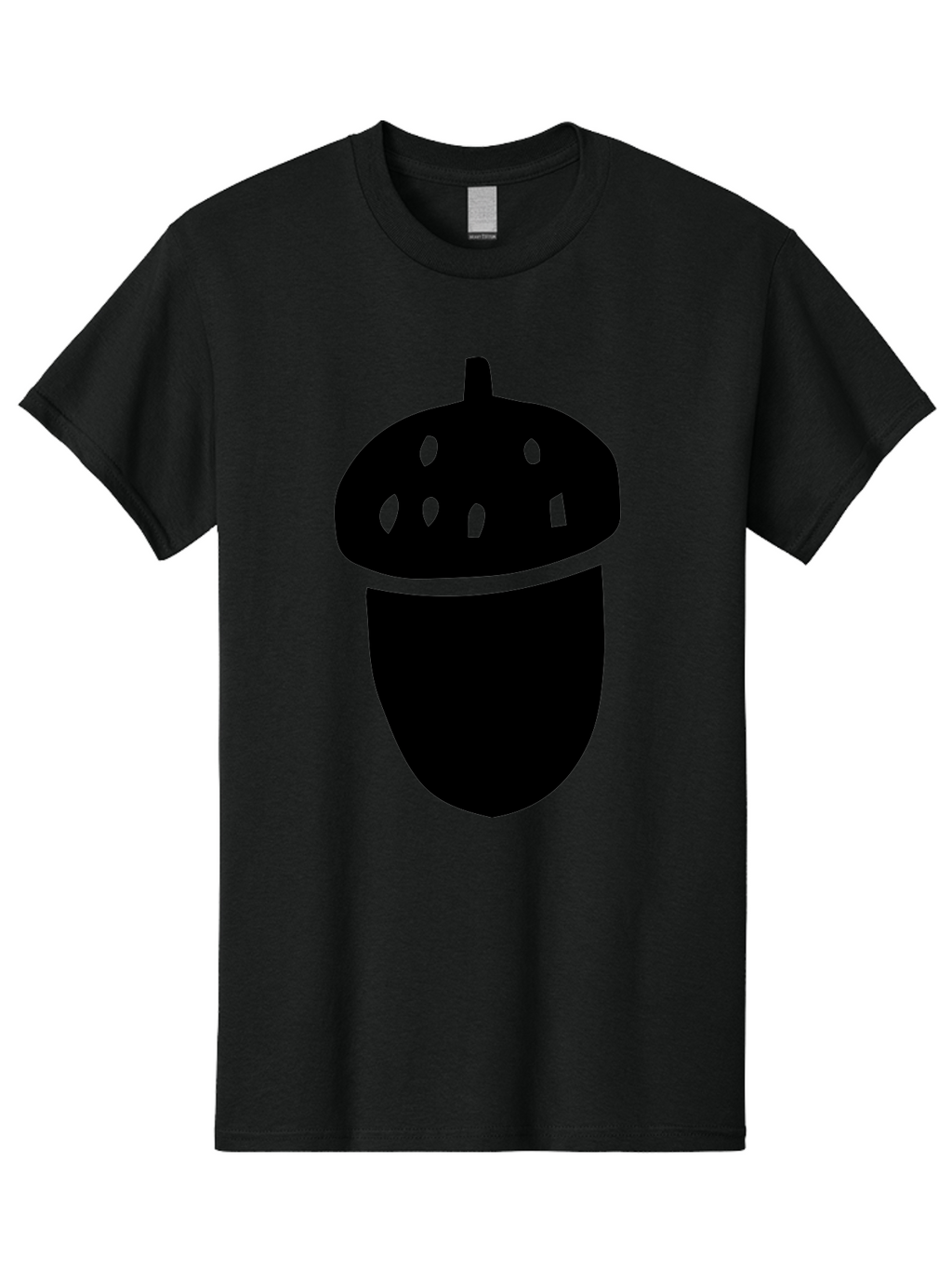 Acorn Men'S Graphic Tee, 100% Cotton, Comfortable Casual Summer Wear, Machine Washable, Acorn Silhouette, Oak Tree Symbol, Forest Icon, Nature Emblem, Earthy Design, Simple Graphics, Minimalist Art -  Aaa579