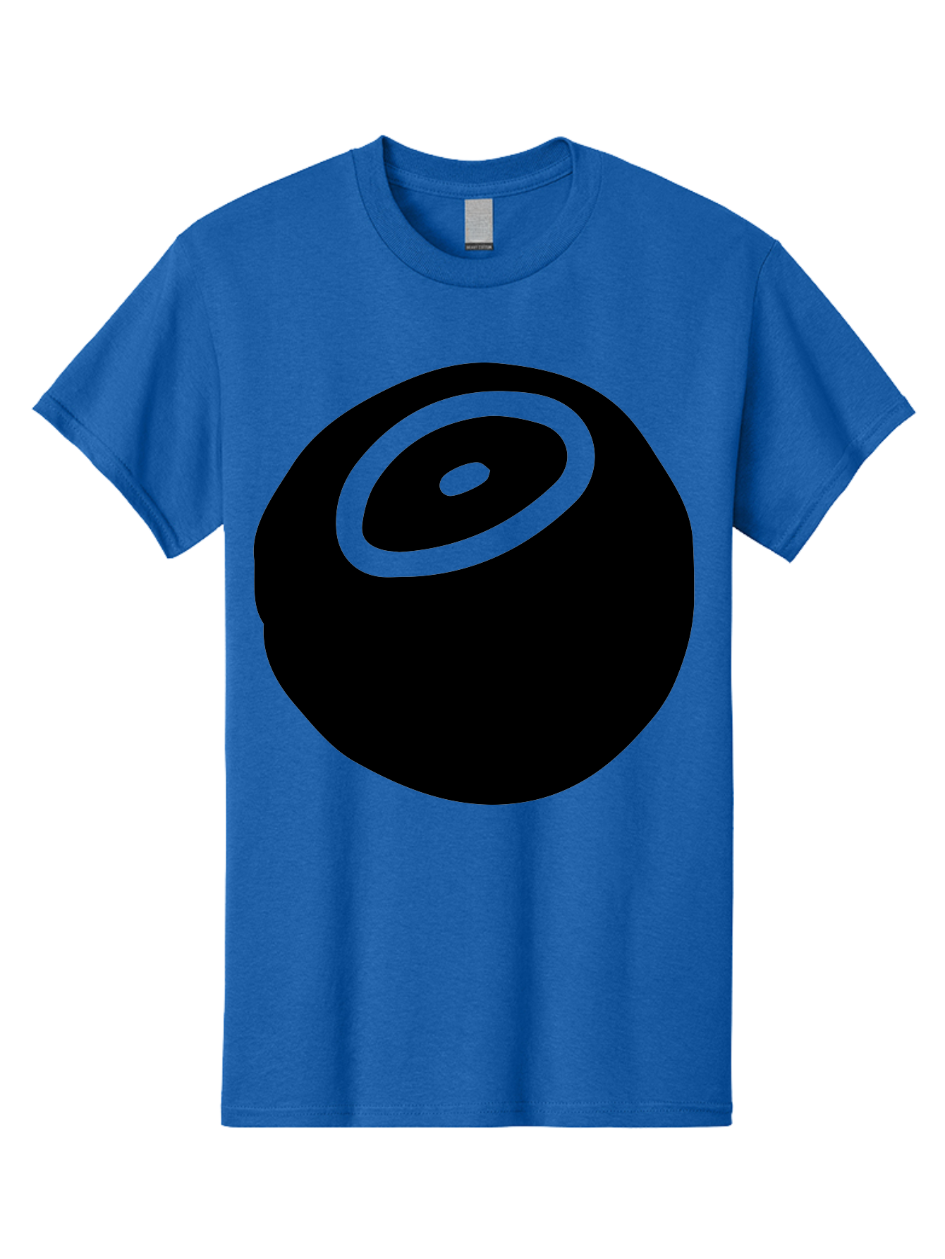 Black-Circle Men'S Graphic Tee, 100% Cotton, Comfortable Casual Summer Wear, Machine Washable, Stylized Black Circle, Neon Green Accents, Abstract Design, Simple Shapes, Modern Art, Contemporary Graphics, Minimalist Style -  Aaa582