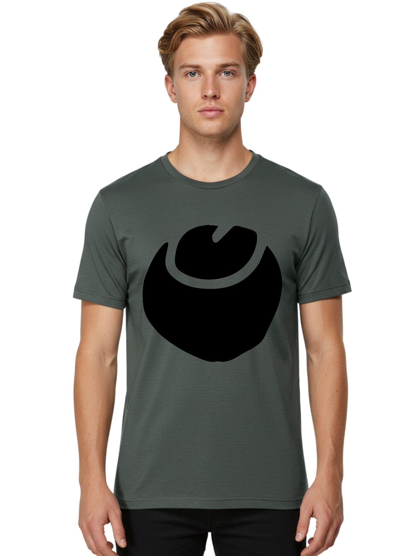 Black-Logo Men'S Graphic Tee, 100% Cotton, Comfortable Casual Summer Wear, Machine Washable, Flame Icon, Black Silhouette, Neon Green Outline, Bold Graphic, Abstract Symbol, Modern Design, Fire Emblem -  Aaa583