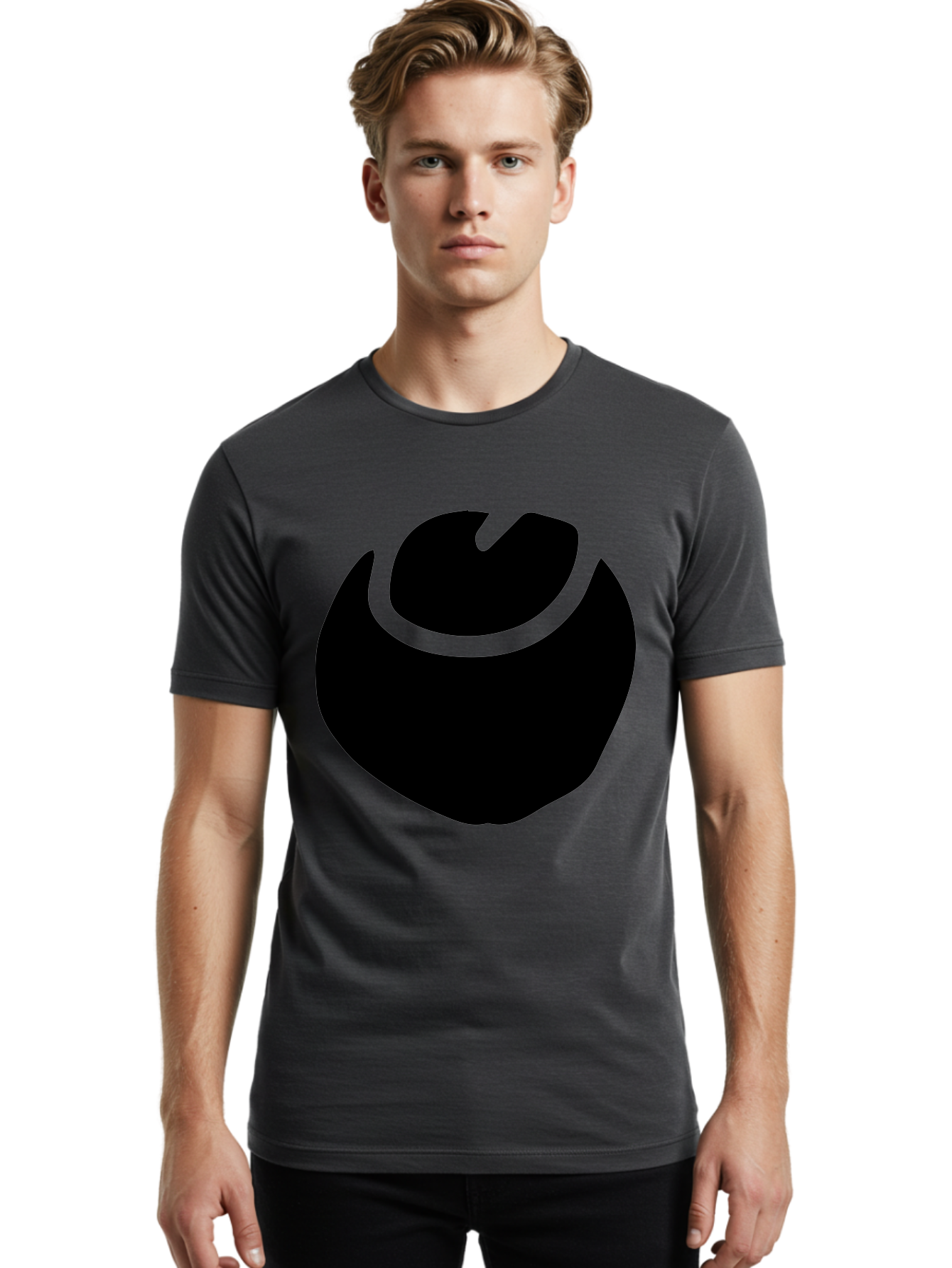 Black-Logo Men'S Graphic Tee, 100% Cotton, Comfortable Casual Summer Wear, Machine Washable, Flame Icon, Black Silhouette, Neon Green Outline, Bold Graphic, Abstract Symbol, Modern Design, Fire Emblem -  Aaa583