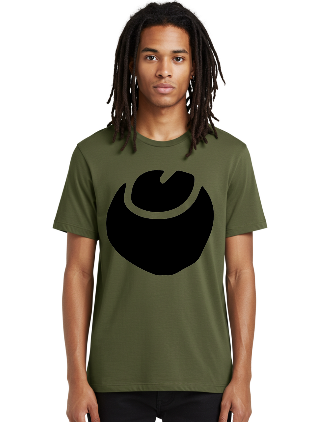 Black-Logo Men'S Graphic Tee, 100% Cotton, Comfortable Casual Summer Wear, Machine Washable, Flame Icon, Black Silhouette, Neon Green Outline, Bold Graphic, Abstract Symbol, Modern Design, Fire Emblem -  Aaa583