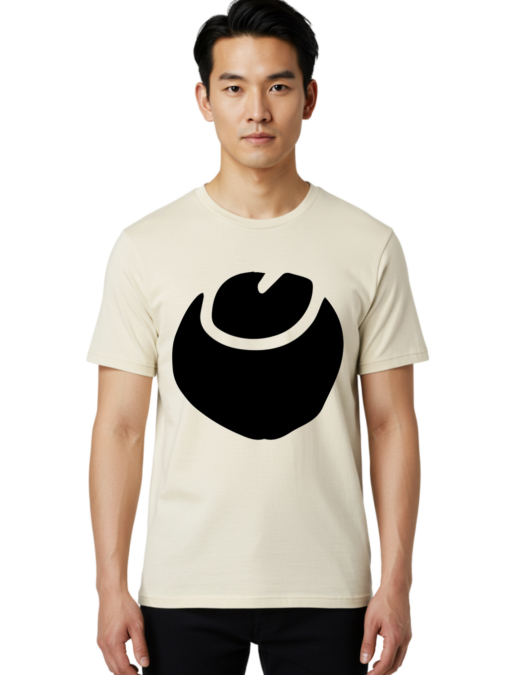 Black-Logo Men'S Graphic Tee, 100% Cotton, Comfortable Casual Summer Wear, Machine Washable, Flame Icon, Black Silhouette, Neon Green Outline, Bold Graphic, Abstract Symbol, Modern Design, Fire Emblem -  Aaa583