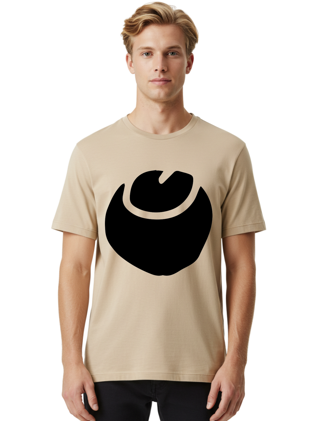 Black-Logo Men'S Graphic Tee, 100% Cotton, Comfortable Casual Summer Wear, Machine Washable, Flame Icon, Black Silhouette, Neon Green Outline, Bold Graphic, Abstract Symbol, Modern Design, Fire Emblem -  Aaa583