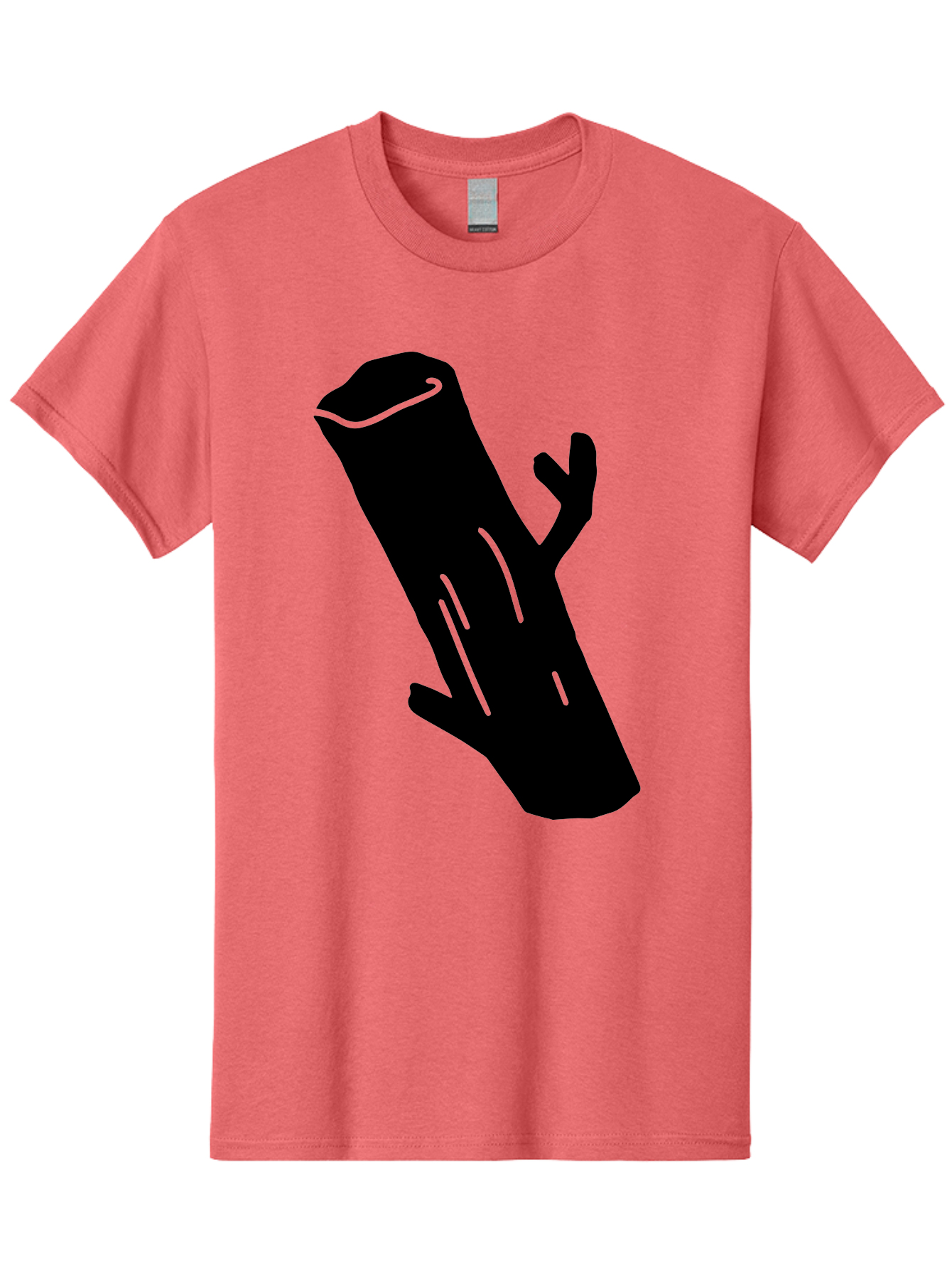 Cigar Men'S Graphic Tee, 100% Cotton, Comfortable Casual Summer Wear, Machine Washable, Tree Stump, Forest Floor, Natural Texture, Wooden Log, Branch Silhouette, Earthy Tones, Forest Scenery, Outdoor Environment -  Aaa587