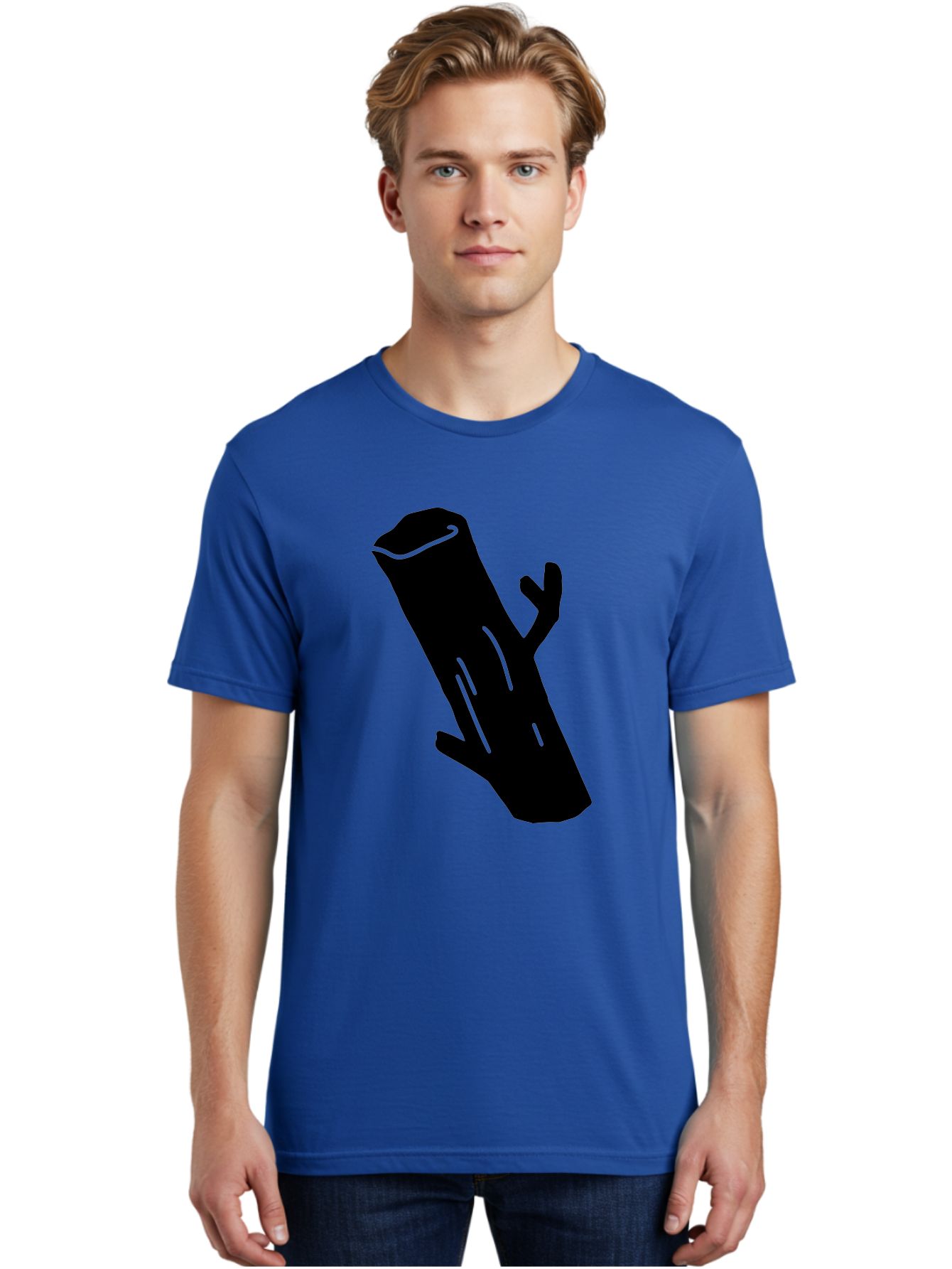 Cigar Men'S Graphic Tee, 100% Cotton, Comfortable Casual Summer Wear, Machine Washable, Tree Stump, Forest Floor, Natural Texture, Wooden Log, Branch Silhouette, Earthy Tones, Forest Scenery, Outdoor Environment -  Aaa587