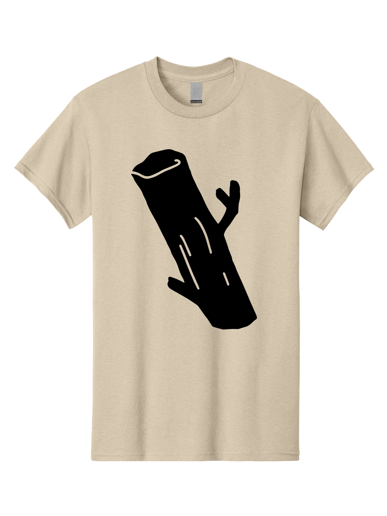 Cigar Men'S Graphic Tee, 100% Cotton, Comfortable Casual Summer Wear, Machine Washable, Tree Stump, Forest Floor, Natural Texture, Wooden Log, Branch Silhouette, Earthy Tones, Forest Scenery, Outdoor Environment -  Aaa587