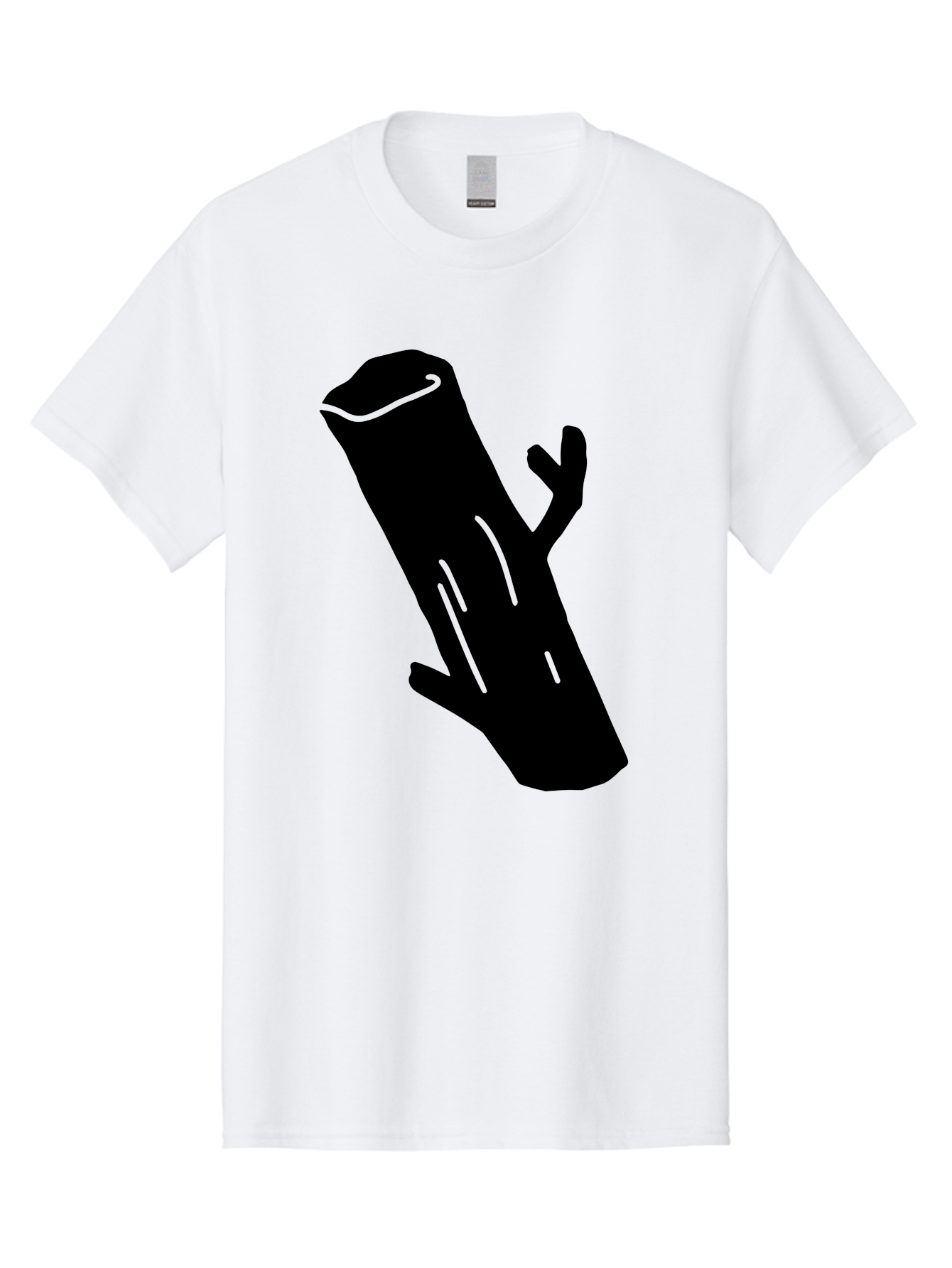 Cigar Men'S Graphic Tee, 100% Cotton, Comfortable Casual Summer Wear, Machine Washable, Tree Stump, Forest Floor, Natural Texture, Wooden Log, Branch Silhouette, Earthy Tones, Forest Scenery, Outdoor Environment -  Aaa587