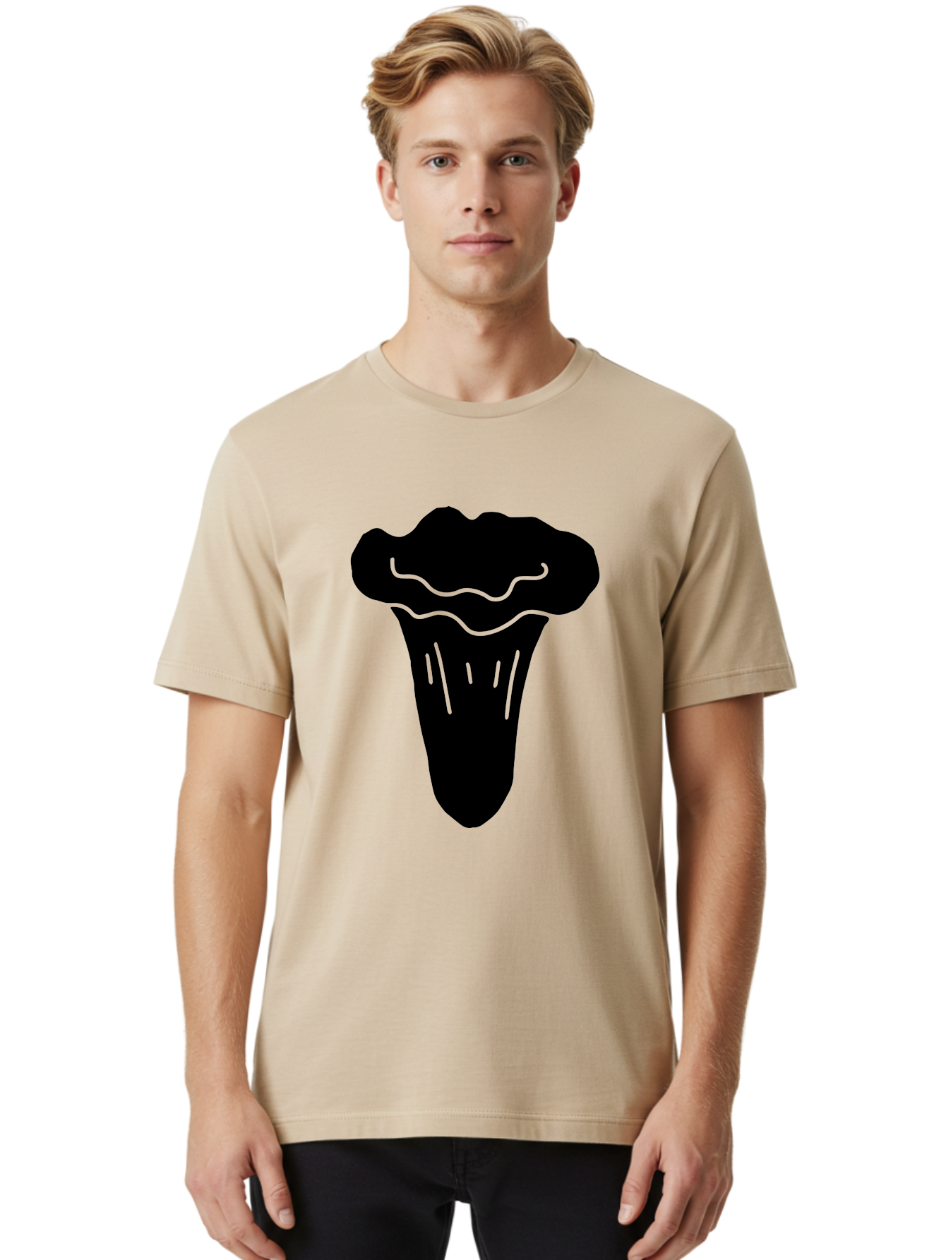 Ice-Cream-Cone Men'S Graphic Tee, 100% Cotton, Comfortable Casual Summer Wear, Machine Washable, Ice Cream Cone, Sweet Treat, Dessert Icon, Frozen Delight, Tasty Illustration, Simple Design, Minimalist Art, Neon Green Accents -  Aaa600