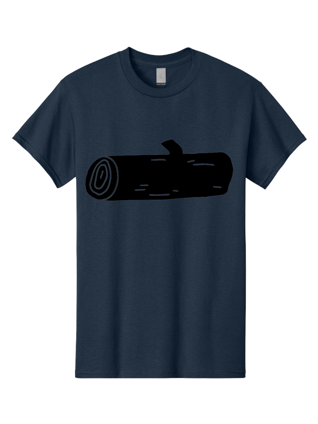 Log Men'S Graphic Tee, 100% Cotton, Comfortable Casual Summer Wear, Machine Washable, Log With Branch, Wooden Texture, Forest Log, Tree Trunk, Rustic Wood, Natural Material, Simple Illustration -  Aaa603
