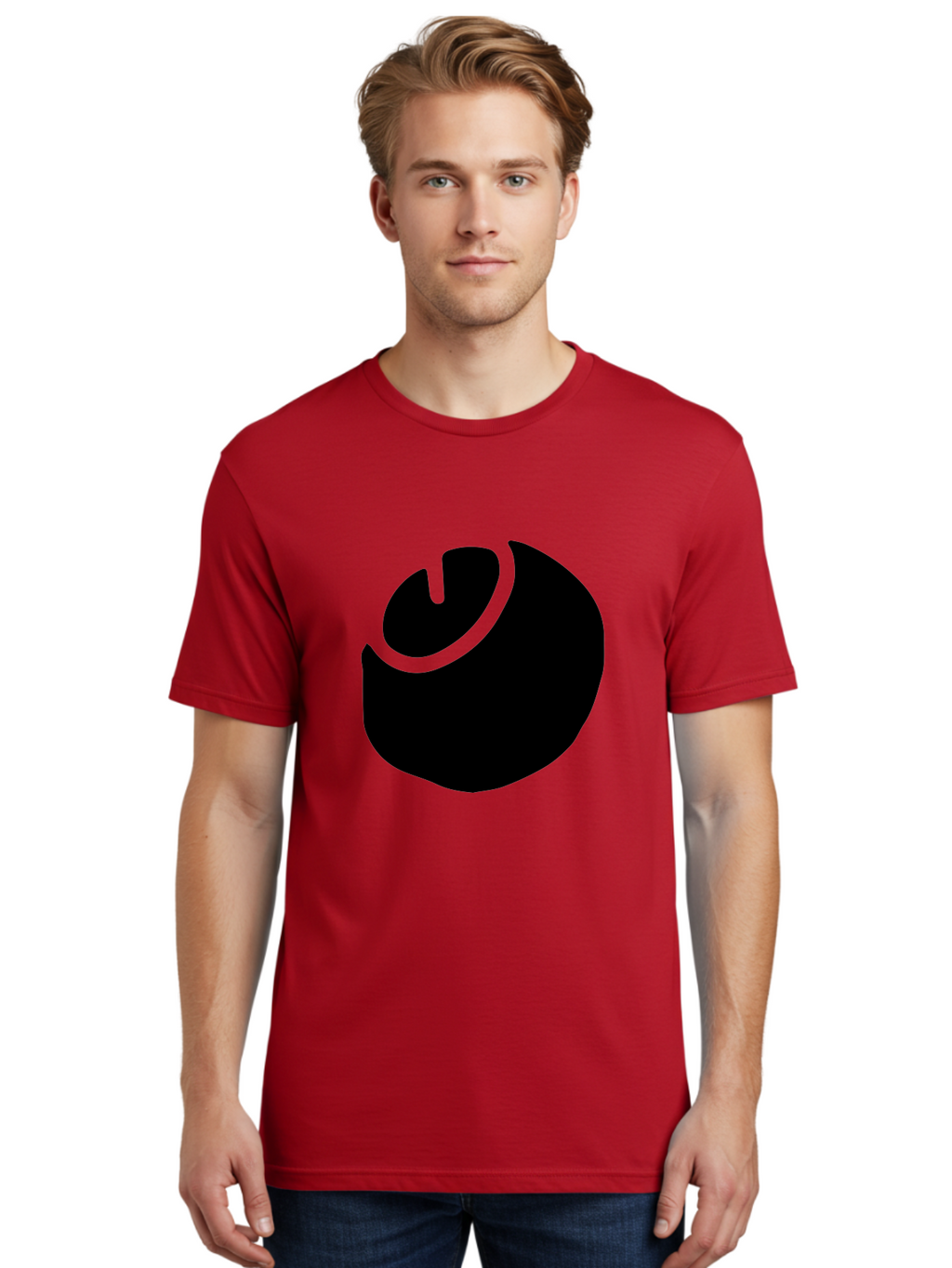 Steam-Logo Men'S Graphic Tee, 100% Cotton, Comfortable Casual Summer Wear, Machine Washable, Abstract Black Shape, Neon Green Outline, Modern Design, Futuristic Art, Bold Graphics, Minimalist Style, Creative Visuals -  Aaa611
