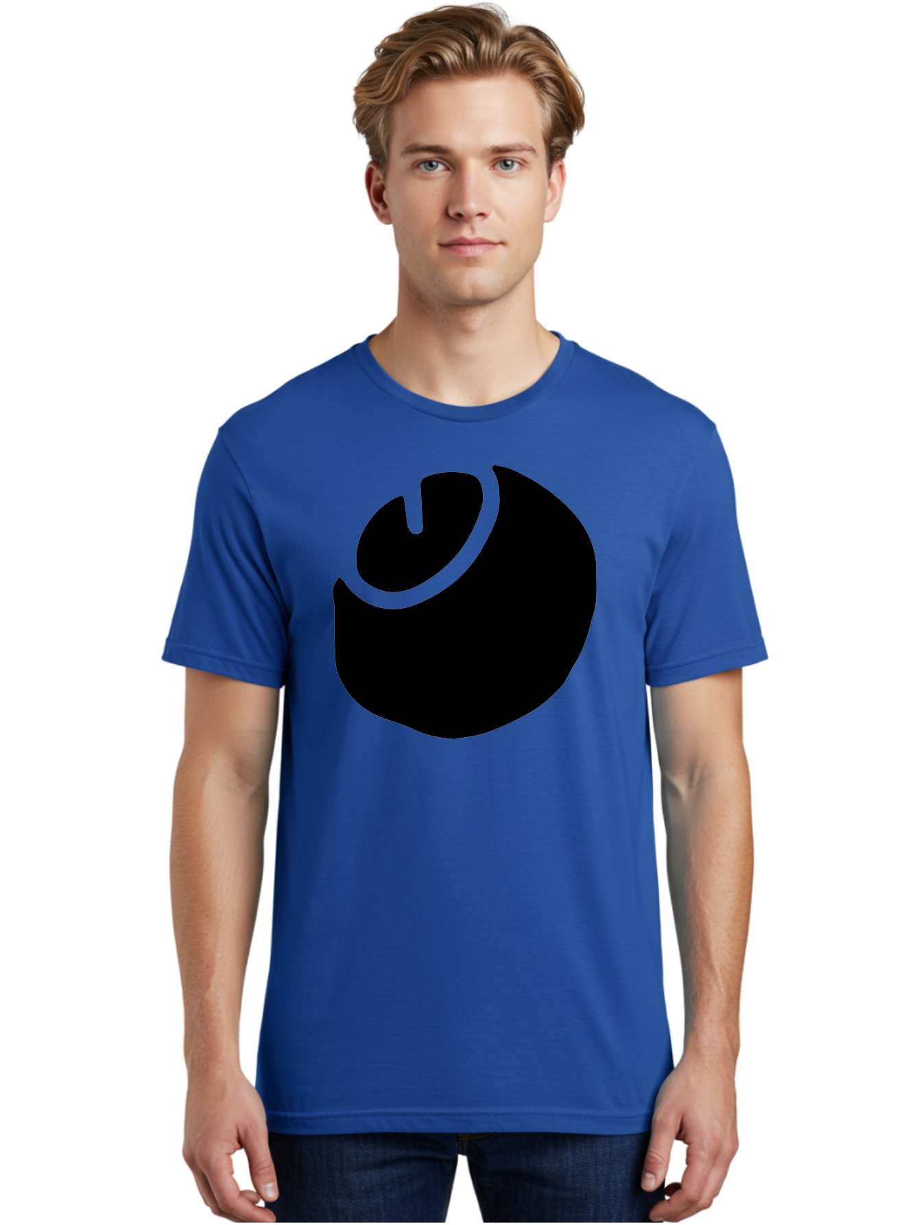 Steam-Logo Men'S Graphic Tee, 100% Cotton, Comfortable Casual Summer Wear, Machine Washable, Abstract Black Shape, Neon Green Outline, Modern Design, Futuristic Art, Bold Graphics, Minimalist Style, Creative Visuals -  Aaa611