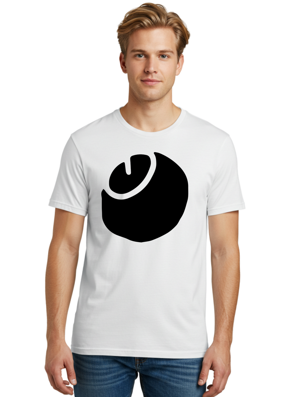Steam-Logo Men'S Graphic Tee, 100% Cotton, Comfortable Casual Summer Wear, Machine Washable, Abstract Black Shape, Neon Green Outline, Modern Design, Futuristic Art, Bold Graphics, Minimalist Style, Creative Visuals -  Aaa611