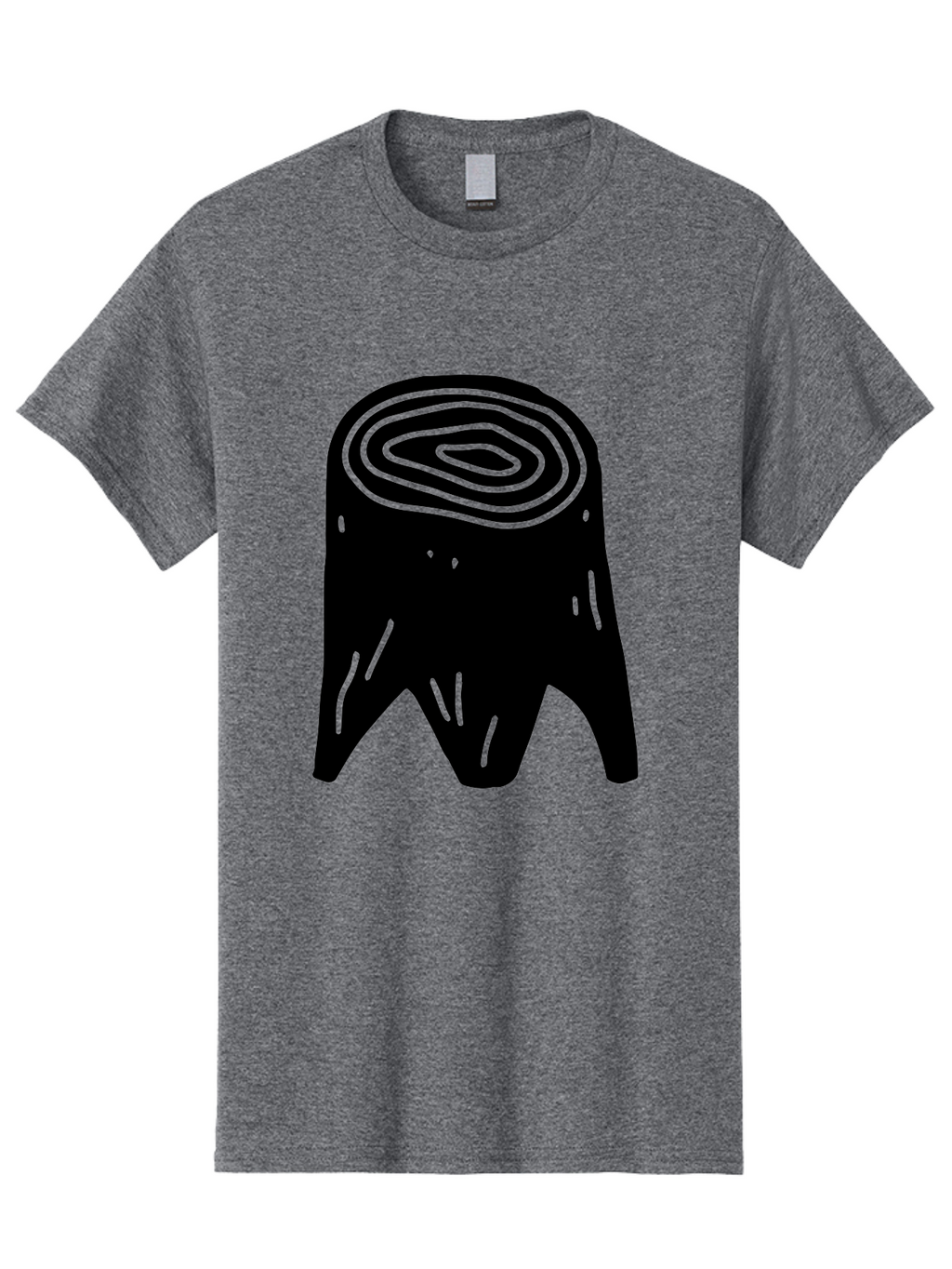 Tooth Men'S Graphic Tee, 100% Cotton, Comfortable Casual Summer Wear, Machine Washable, Black Tooth Silhouette, Dental Anatomy, Tooth Illustration, Abstract Tooth Design, Simple Graphics, Minimalist Art, Neon Green Outline, -  Aaa613