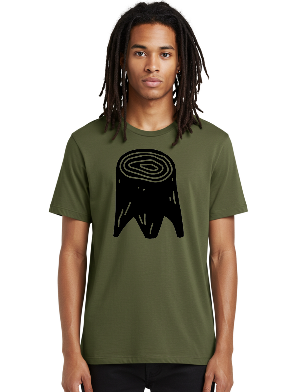 Tooth Men'S Graphic Tee, 100% Cotton, Comfortable Casual Summer Wear, Machine Washable, Black Tooth Silhouette, Dental Anatomy, Tooth Illustration, Abstract Tooth Design, Simple Graphics, Minimalist Art, Neon Green Outline, -  Aaa613
