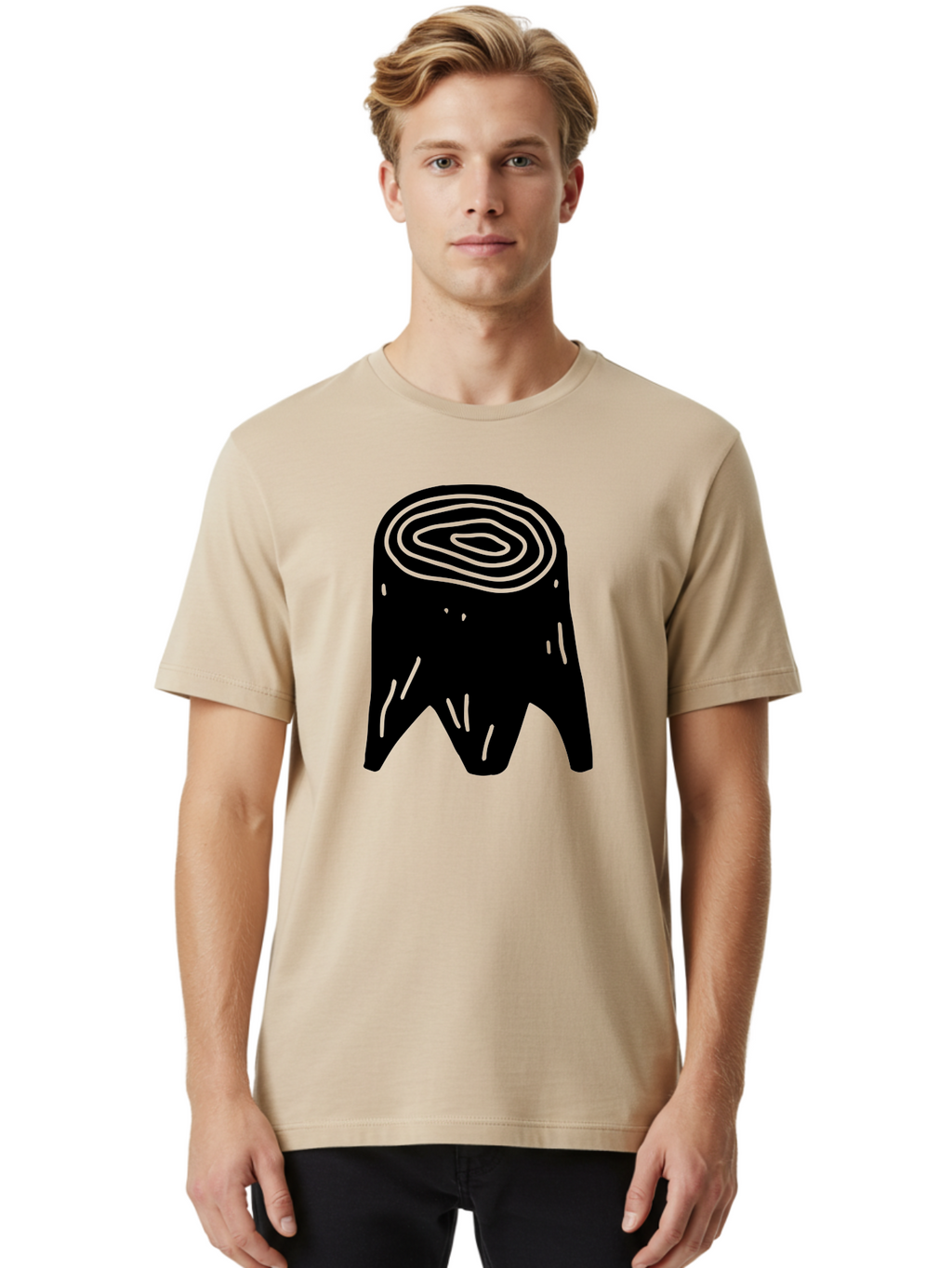Tooth Men'S Graphic Tee, 100% Cotton, Comfortable Casual Summer Wear, Machine Washable, Black Tooth Silhouette, Dental Anatomy, Tooth Illustration, Abstract Tooth Design, Simple Graphics, Minimalist Art, Neon Green Outline, -  Aaa613