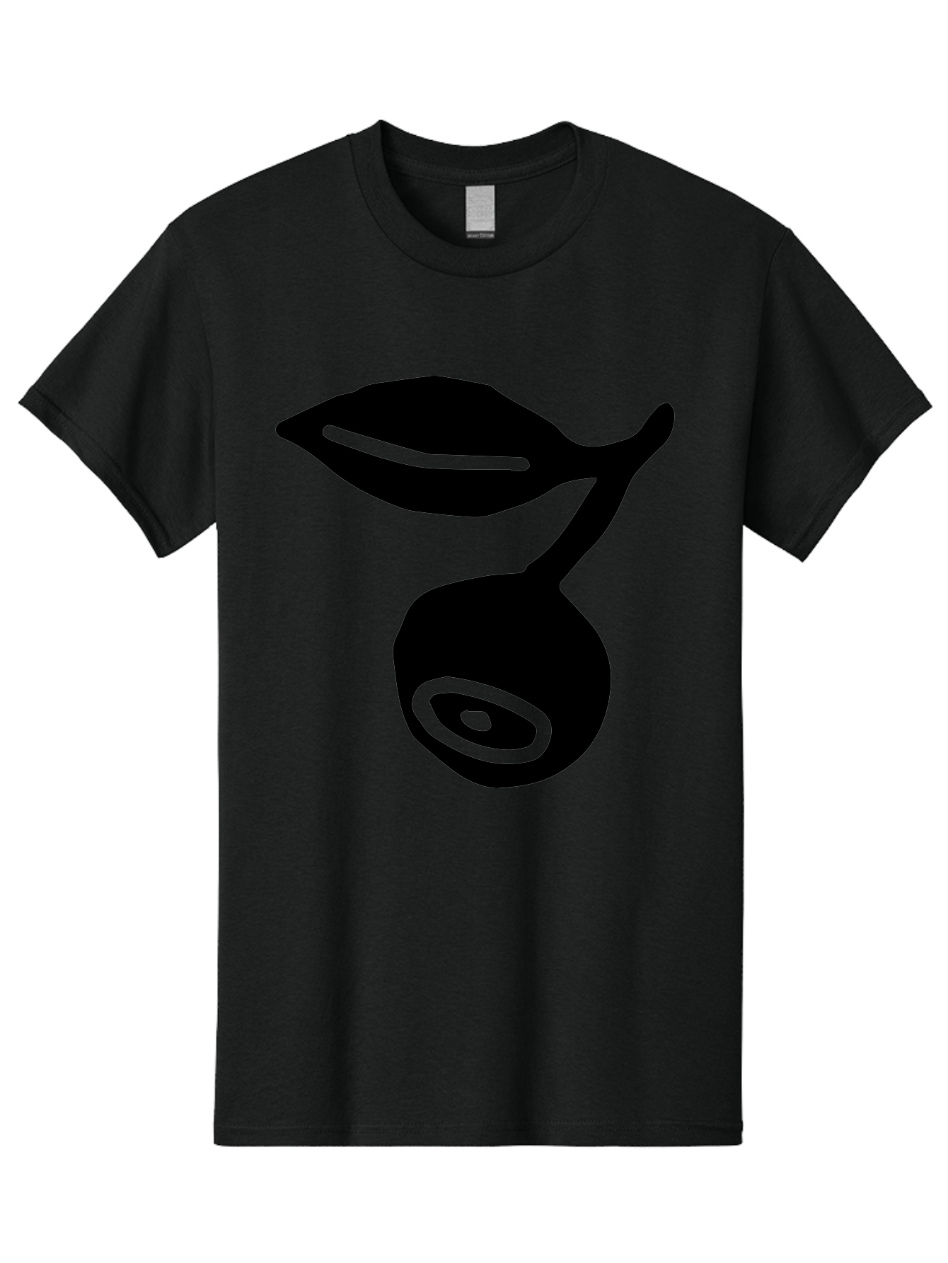 Whale Men'S Graphic Tee, 100% Cotton, Comfortable Casual Summer Wear, Machine Washable, Stylized Whale Silhouette, Abstract Art, Minimalist Design, Black And Green Color Scheme, Ocean Creature, Sea Animal, Modern Illustration, Simple Shapes -  Aaa617
