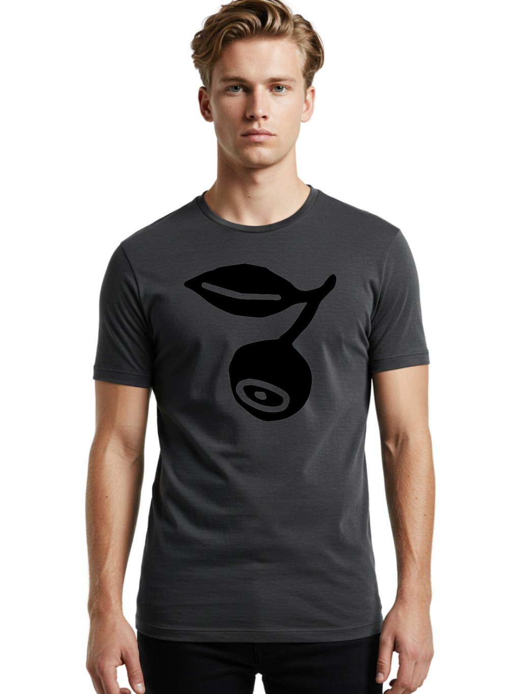 Whale Men'S Graphic Tee, 100% Cotton, Comfortable Casual Summer Wear, Machine Washable, Stylized Whale Silhouette, Abstract Art, Minimalist Design, Black And Green Color Scheme, Ocean Creature, Sea Animal, Modern Illustration, Simple Shapes -  Aaa617