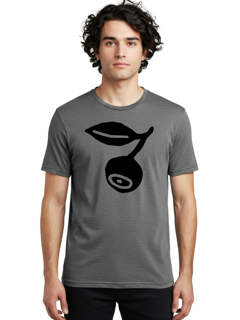 Whale Men'S Graphic Tee, 100% Cotton, Comfortable Casual Summer Wear, Machine Washable, Stylized Whale Silhouette, Abstract Art, Minimalist Design, Black And Green Color Scheme, Ocean Creature, Sea Animal, Modern Illustration, Simple Shapes -  Aaa617