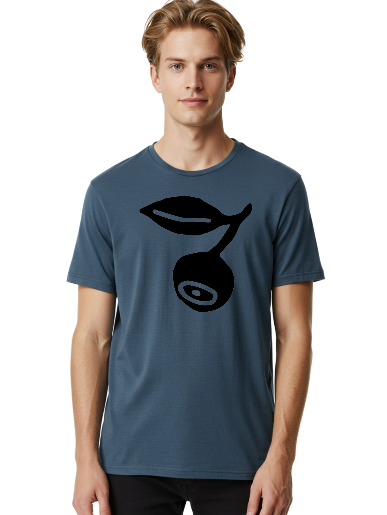 Whale Men'S Graphic Tee, 100% Cotton, Comfortable Casual Summer Wear, Machine Washable, Stylized Whale Silhouette, Abstract Art, Minimalist Design, Black And Green Color Scheme, Ocean Creature, Sea Animal, Modern Illustration, Simple Shapes -  Aaa617